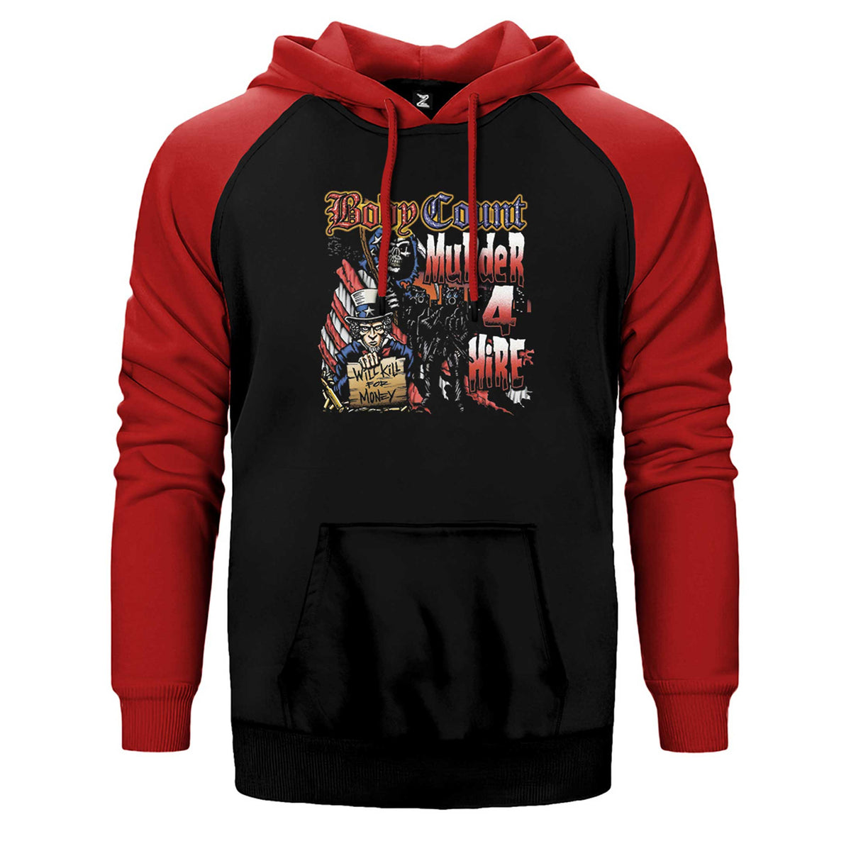 Body Count Murder 4 Hire Çift Renk Reglan Kol Sweatshirt / Hoodie