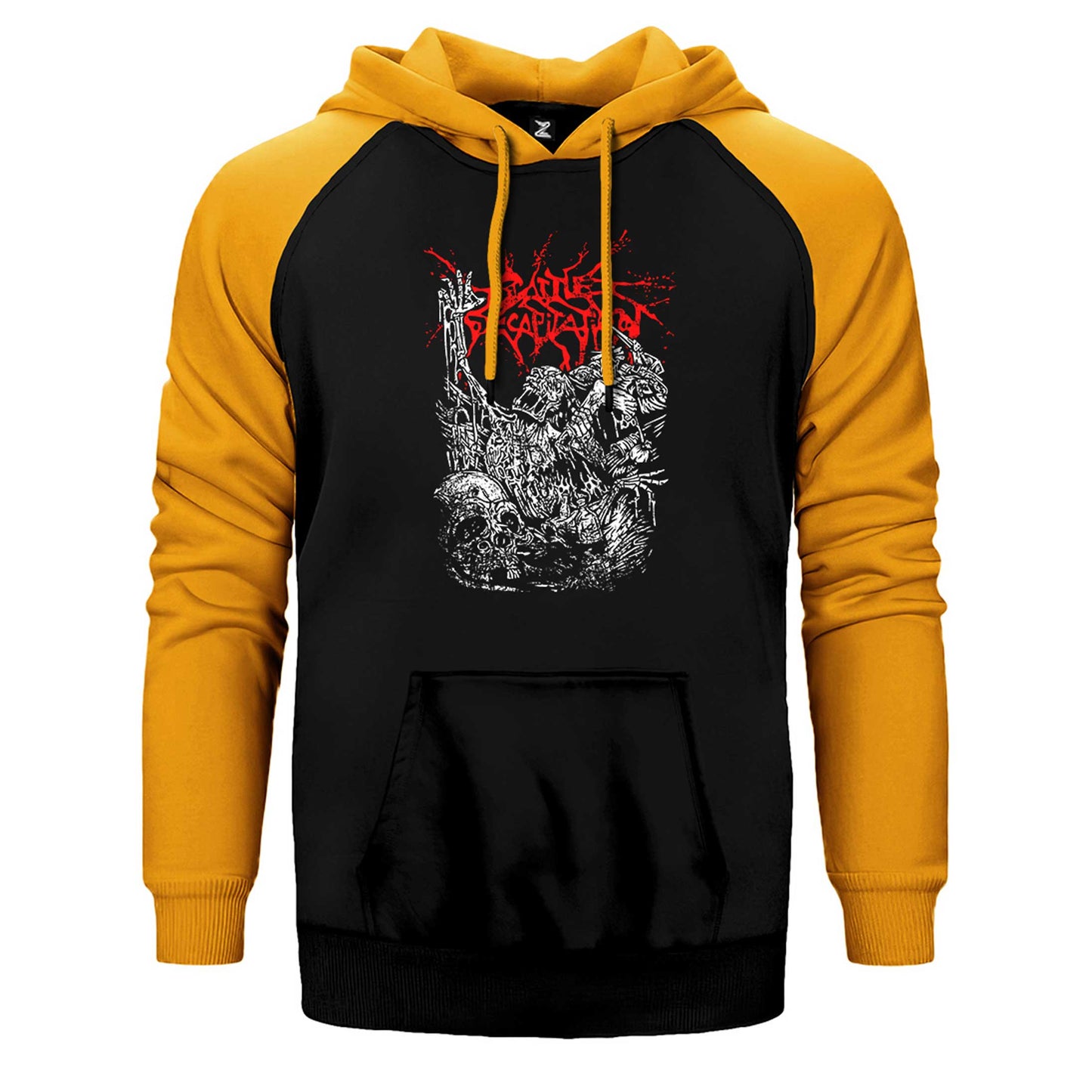 Cattle Decapitation Design Classic Çift Renk Reglan Kol Sweatshirt / Hoodie