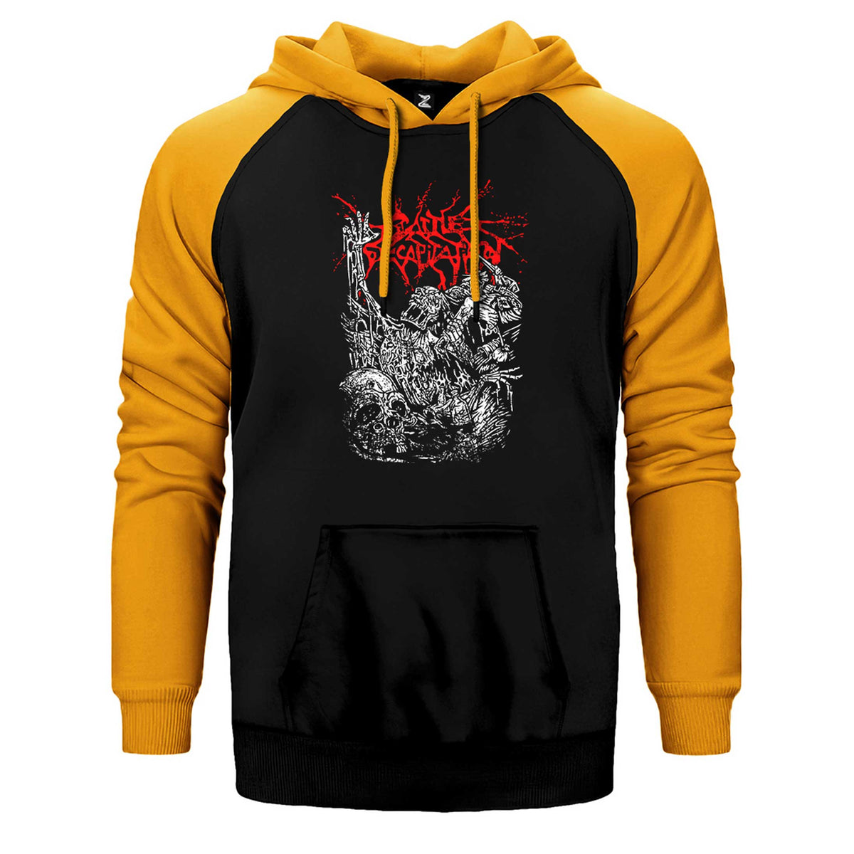 Cattle Decapitation Design Classic Çift Renk Reglan Kol Sweatshirt / Hoodie