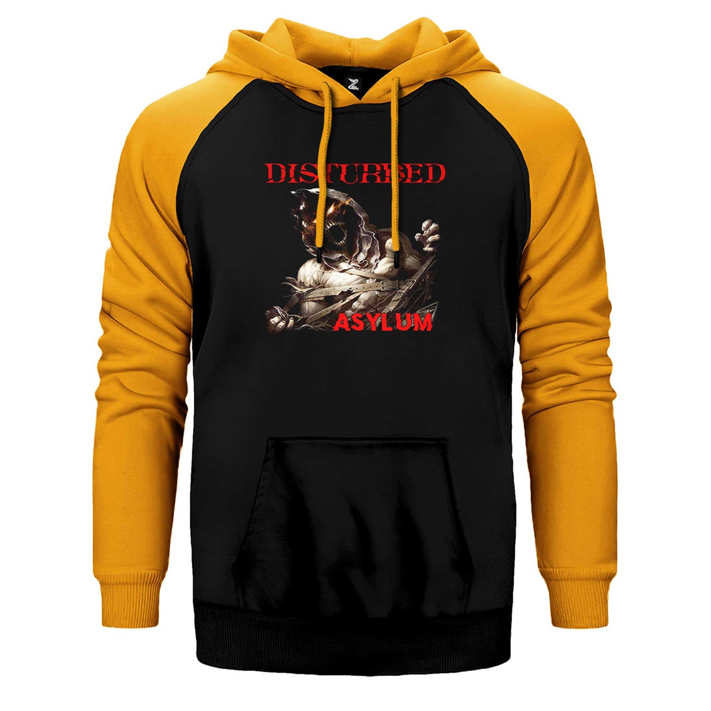 Disturbed Asylum Çift Renk Reglan Kol Sweatshirt / Hoodie