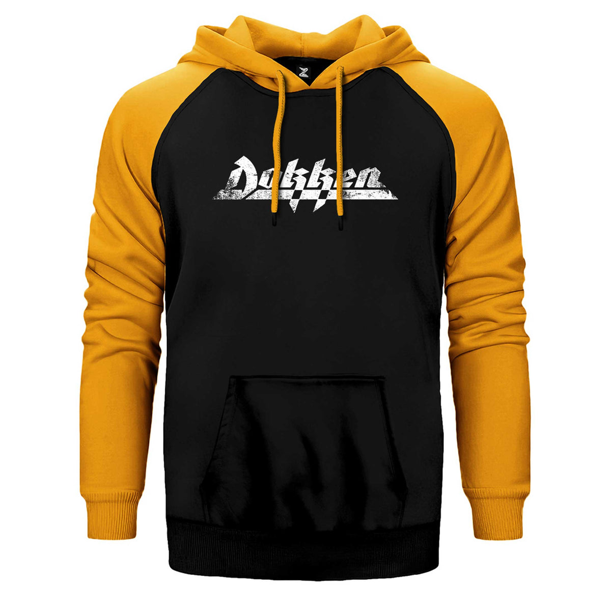 Dokken Logo Çift Renk Reglan Kol Sweatshirt / Hoodie