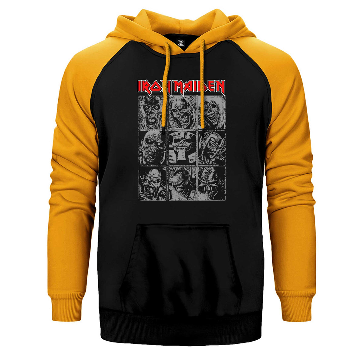 Iron Maiden Cover Eddie Album Çift Renk Reglan Kol Sweatshirt / Hoodie