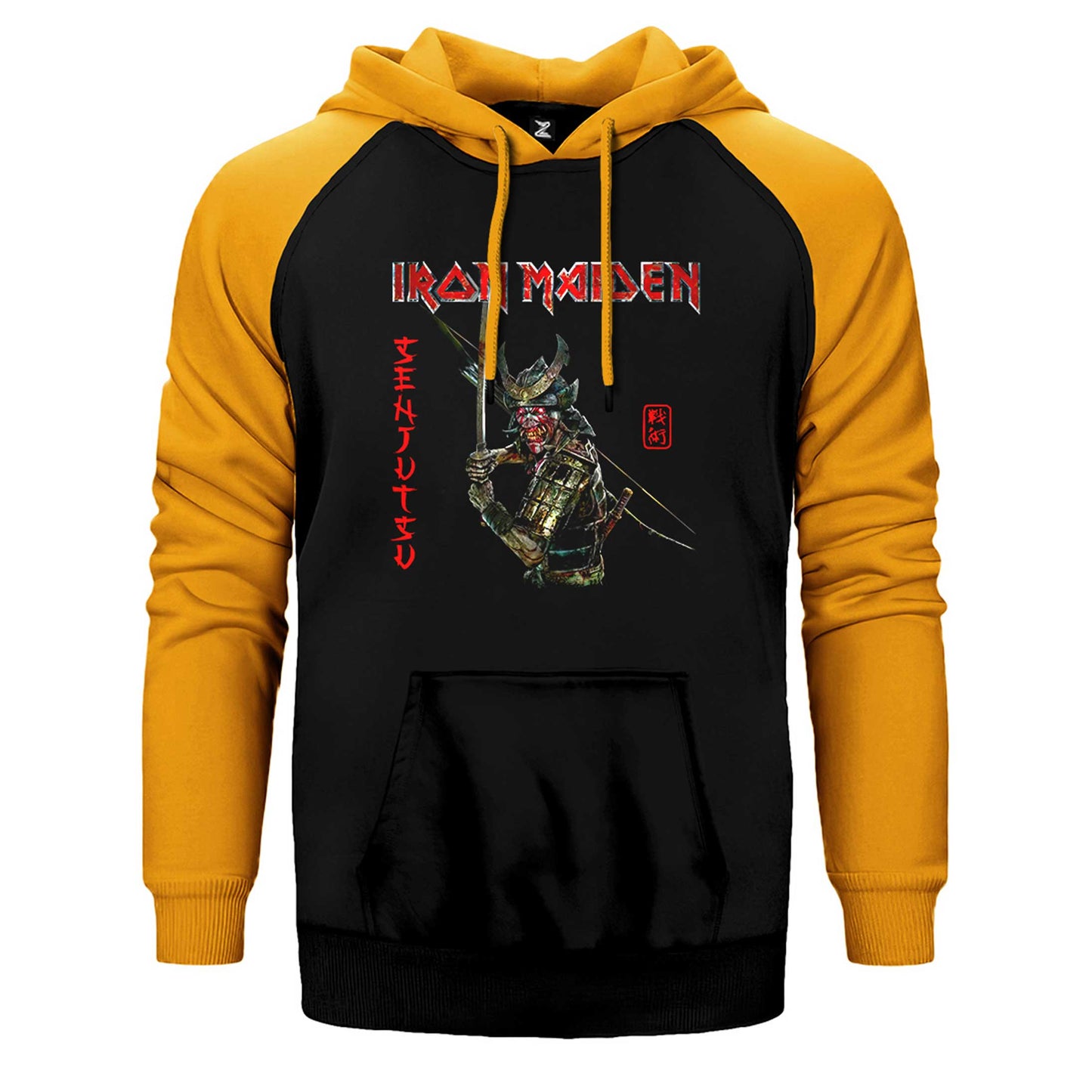 Iron Maiden Senjutsu Çift Renk Reglan Kol Sweatshirt / Hoodie
