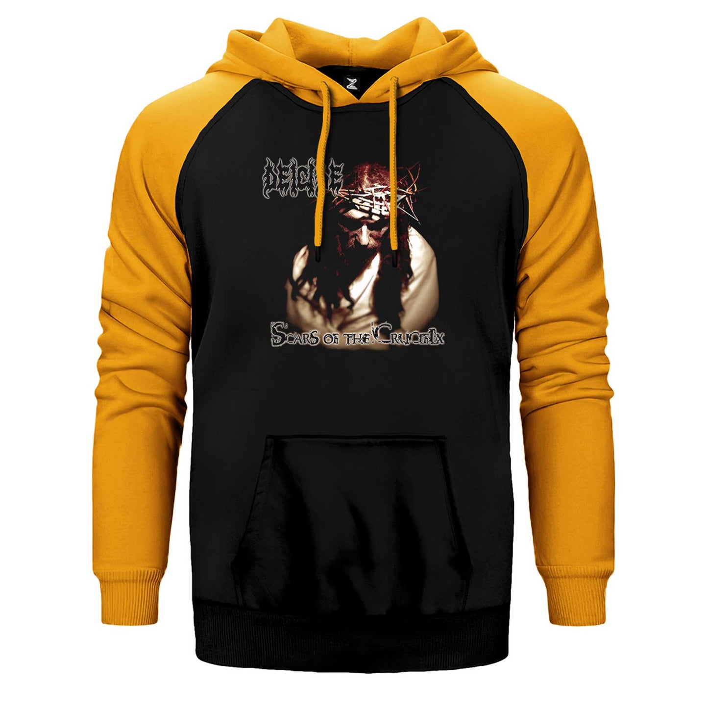 Deicide Scars Of The Crucifix Çift Renk Reglan Kol Sweatshirt / Hoodie