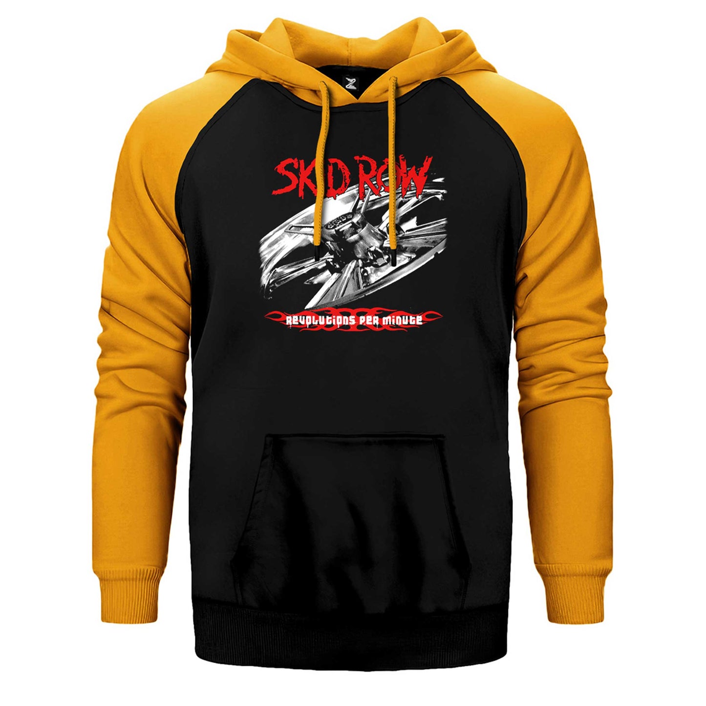 Skid Row Revolutions Per Minute Çift Renk Reglan Kol Sweatshirt / Hoodie