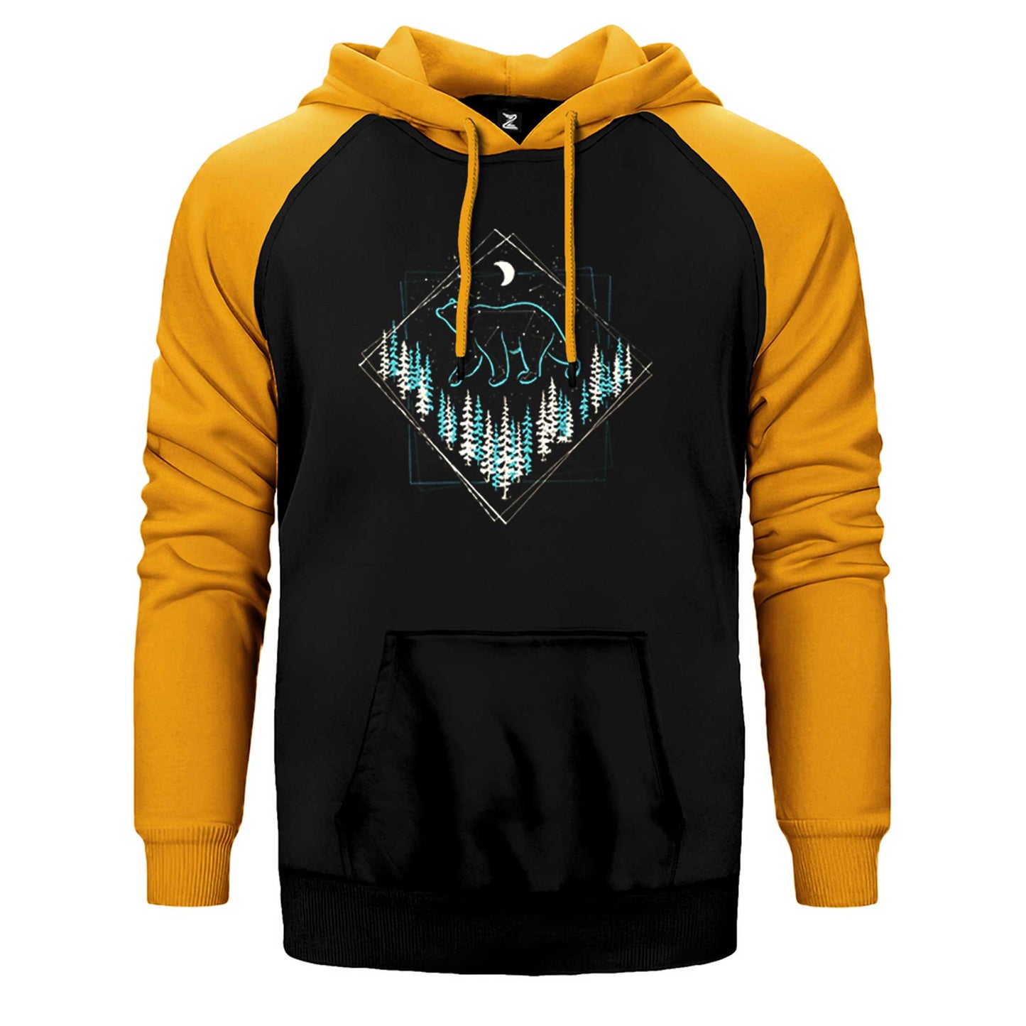 Bear Takım Yıldızı Çift Renk Reglan Kol Sweatshirt / Hoodie