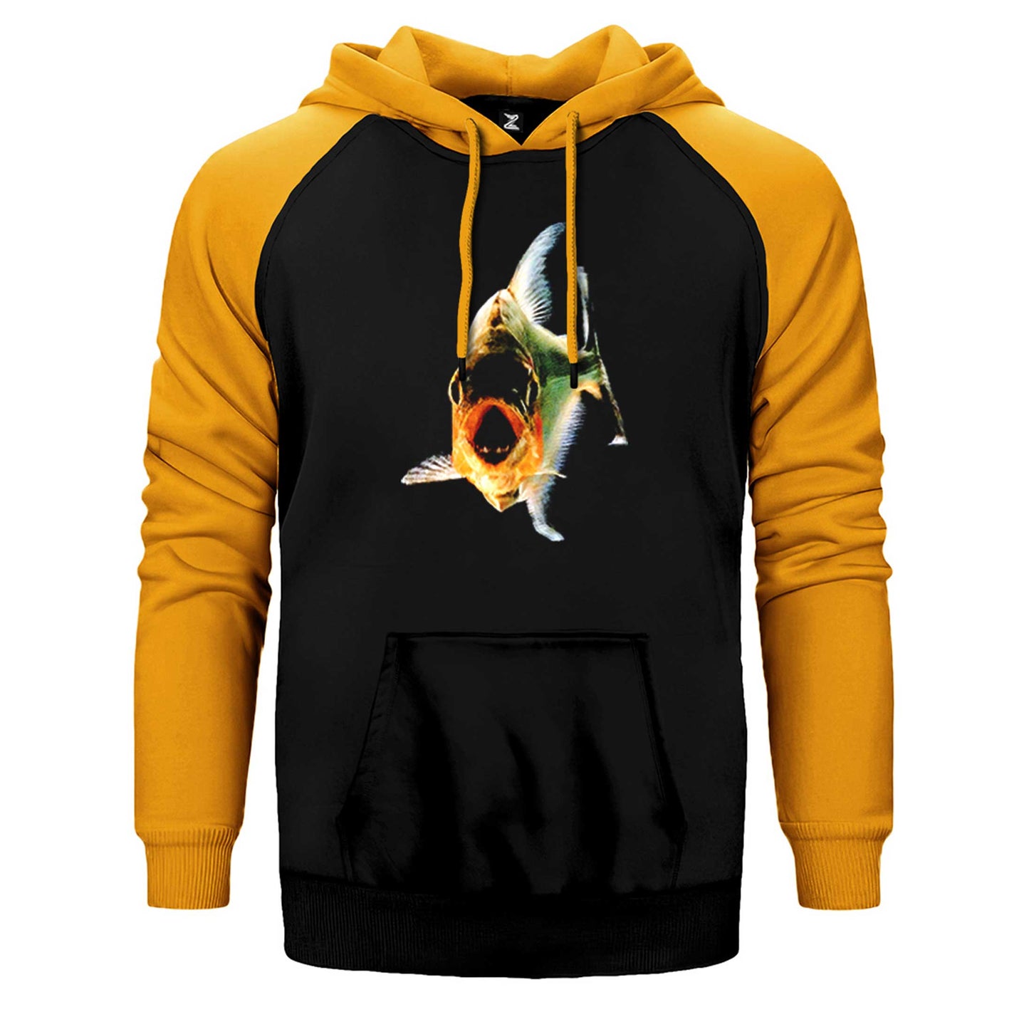 Pirana Balık Çift Renk Reglan Kol Sweatshirt / Hoodie
