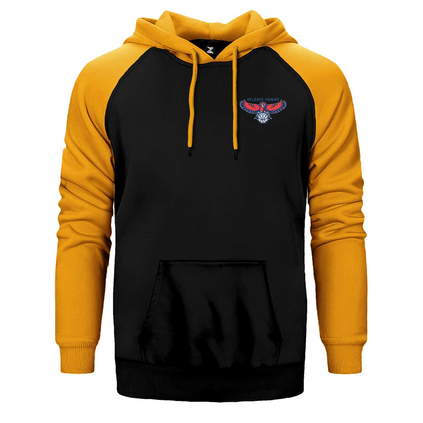 Atlanta Hawks Logo Çift Renk Reglan Kol Sweatshirt / Hoodie