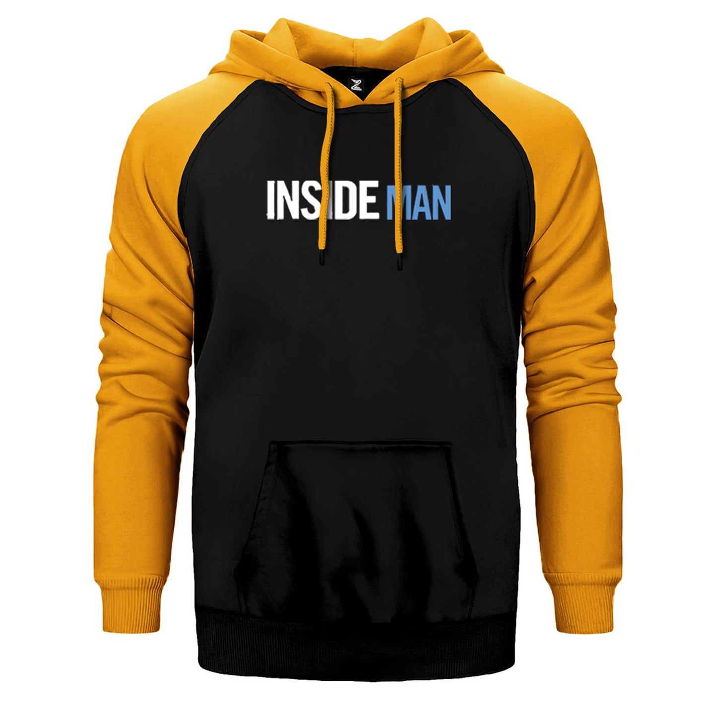 Insade Man Blue Çift Renk Reglan Kol Sweatshirt / Hoodie