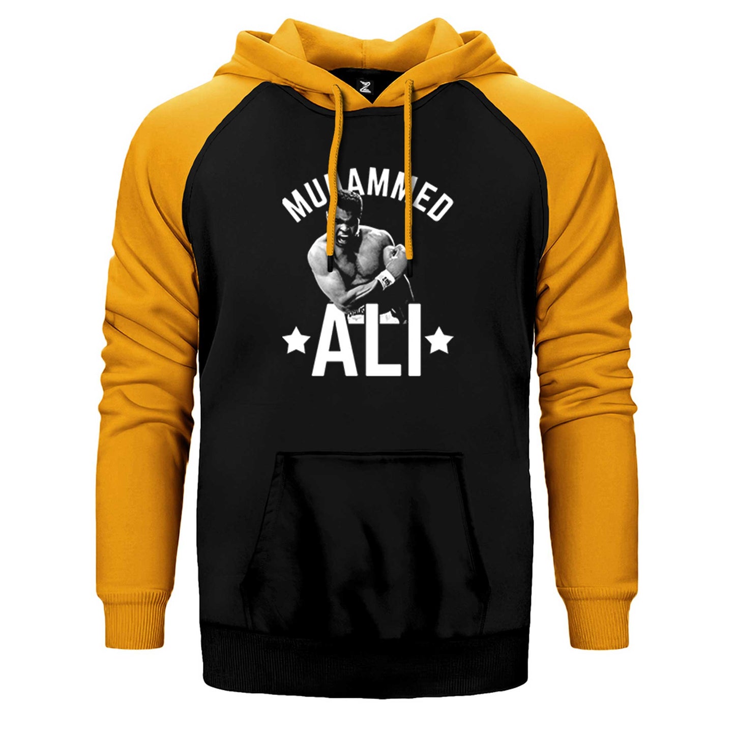 Muhammed Ali Face Çift Renk Reglan Kol Sweatshirt / Hoodie