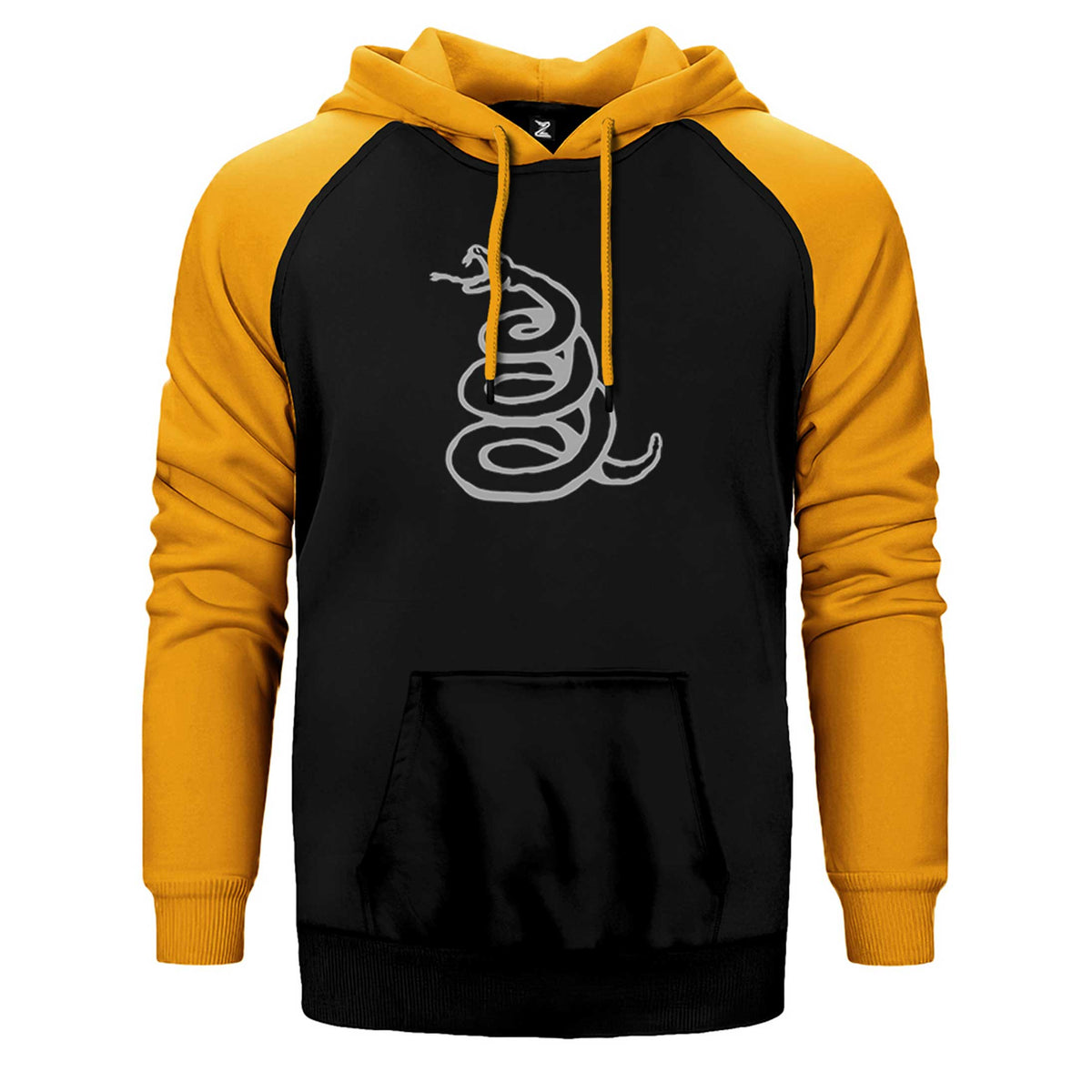 Metallica Snake Logo Çift Renk Reglan Kol Sweatshirt / Hoodie