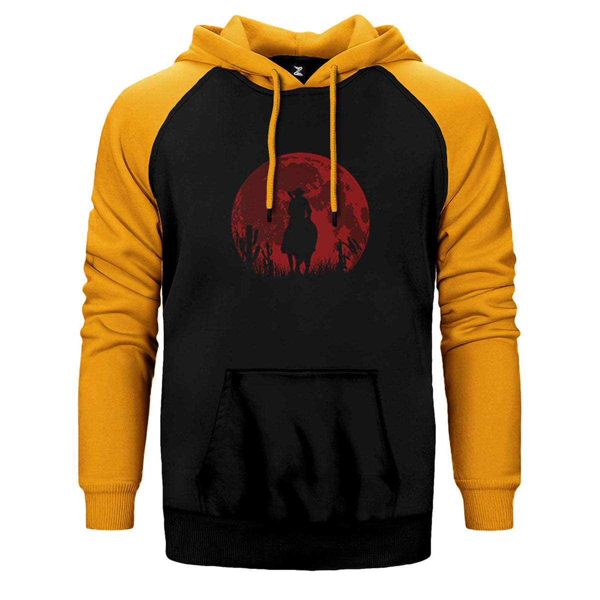 Red Dead Redemption 2 Red Moon Çift Renk Reglan Kol Sweatshirt / Hoodie