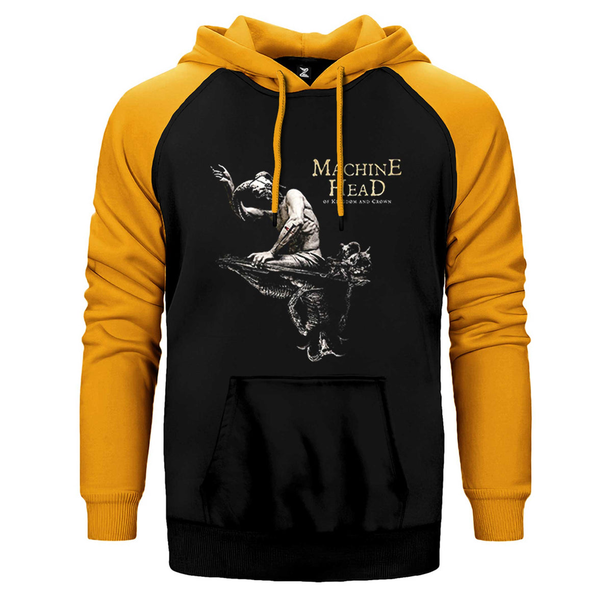 Machine Head Of Kingdom and Crown Çift Renk Reglan Kol Sweatshirt / Hoodie