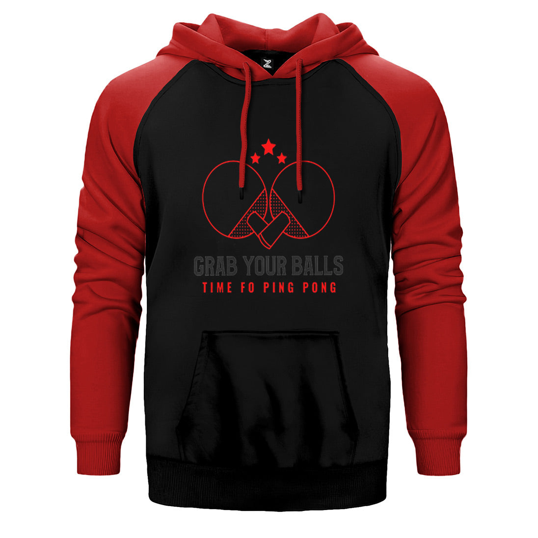Ping Pong Saying Funny Çift Renk Reglan Kol Sweatshirt / Hoodie