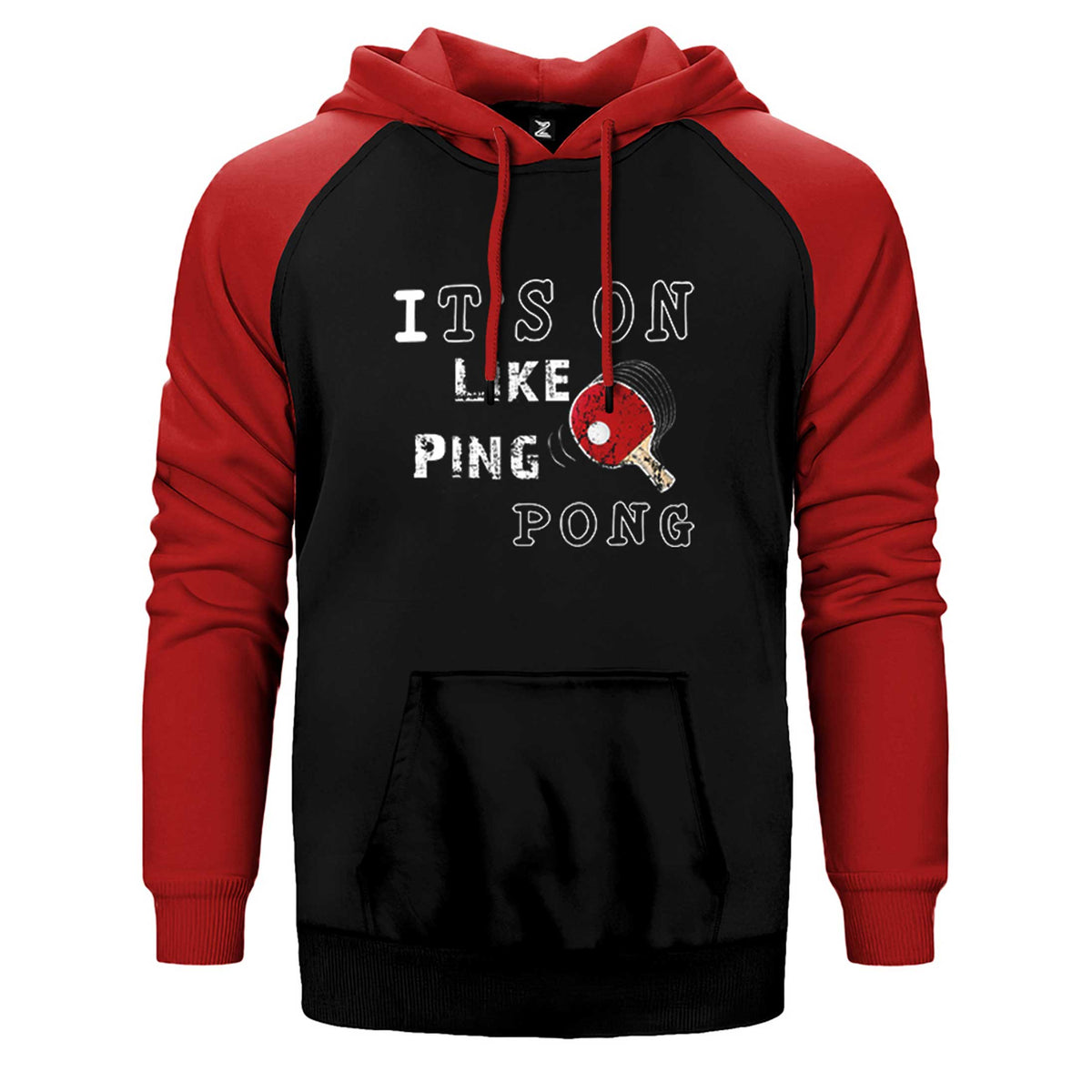 Ping Pong Top Fun Çift Renk Reglan Kol Sweatshirt / Hoodie