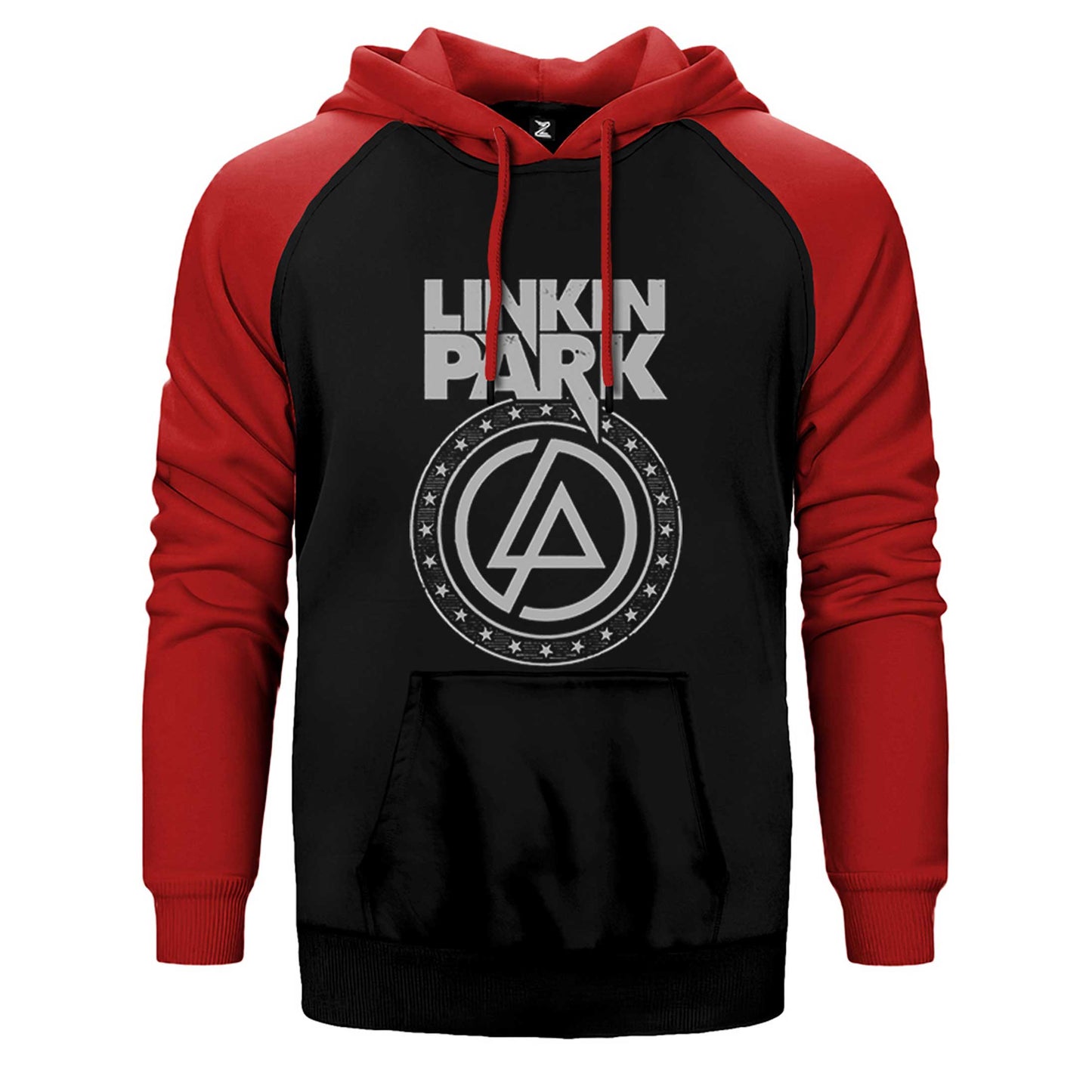 Linkin Park Logo ve Star Çift Renk Reglan Kol Sweatshirt / Hoodie