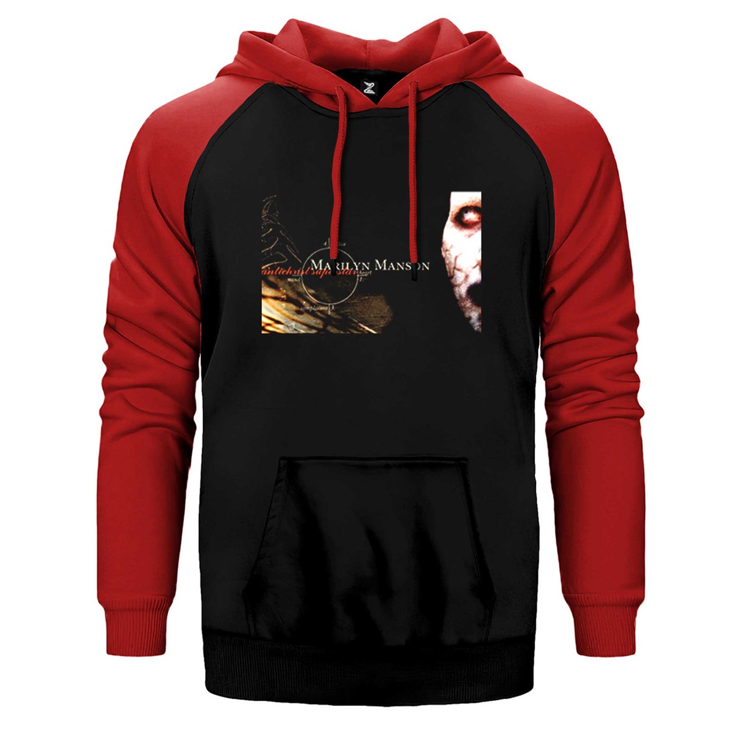 Marilyn Manson Antichrist Superstar Çift Renk Reglan Kol Sweatshirt / Hoodie