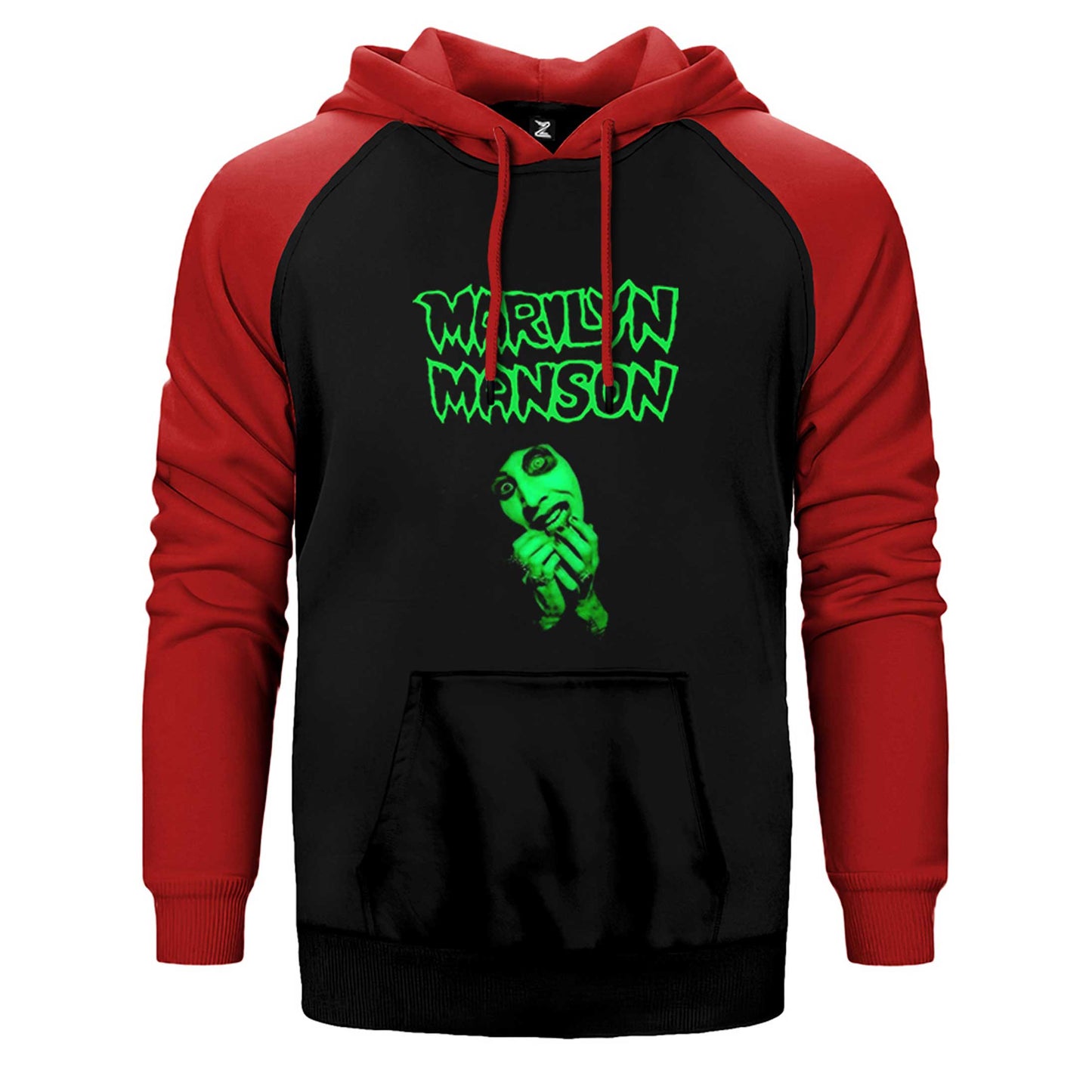 Marilyn Manson Smells Like Children Çift Renk Reglan Kol Sweatshirt / Hoodie