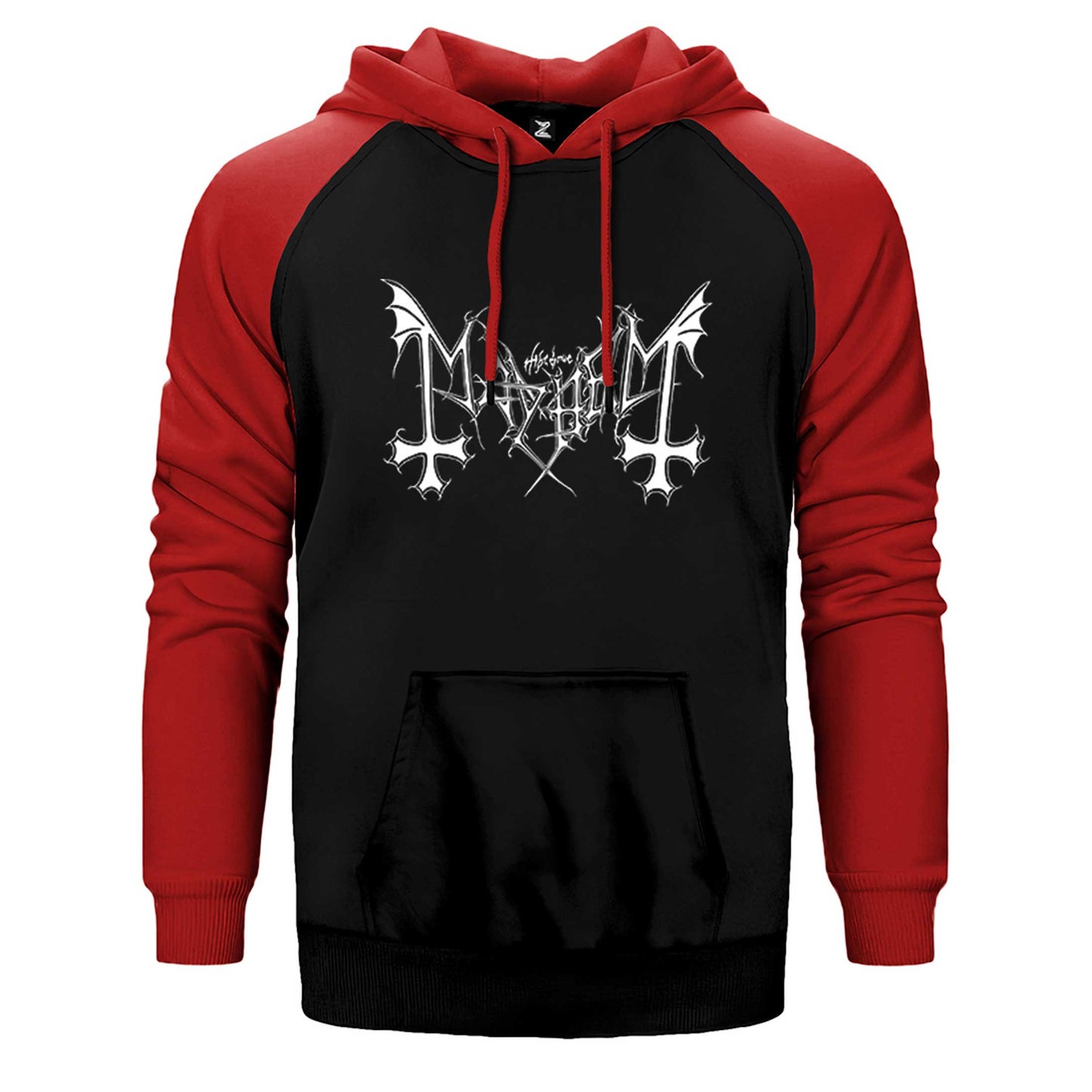 Mayhem Logo Çift Renk Reglan Kol Sweatshirt / Hoodie