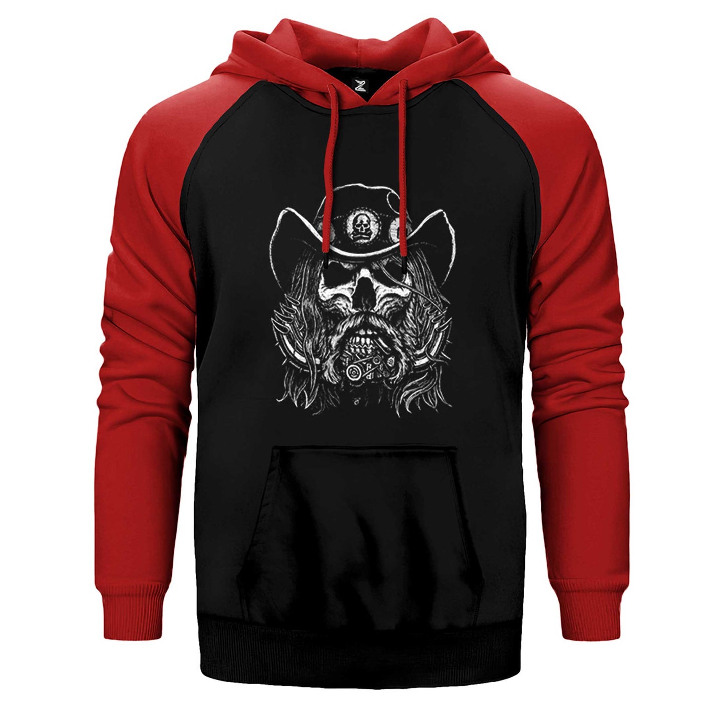 Motörhead Lemmy Kilmister Skull Portre Çift Renk Reglan Kol Sweatshirt / Hoodie
