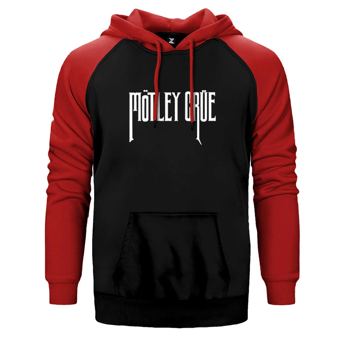 Mötley Crüe Logo Çift Renk Reglan Kol Sweatshirt / Hoodie