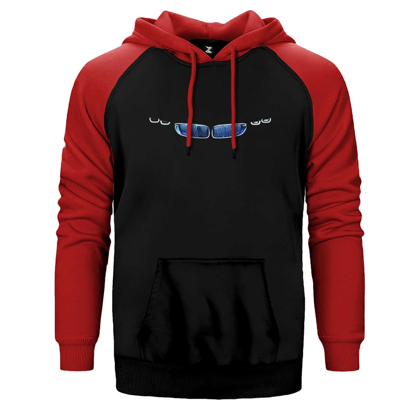 BMW i8 Blue Çift Renk Reglan Kol Sweatshirt / Hoodie