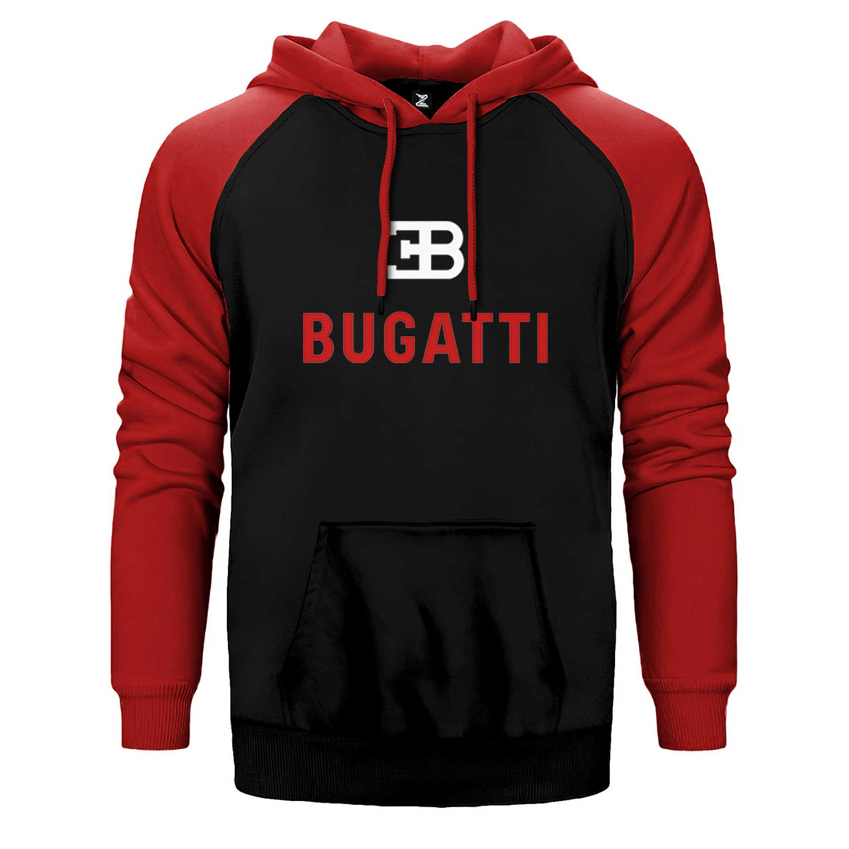 Bugatti Logo Çift Renk Reglan Kol Sweatshirt / Hoodie