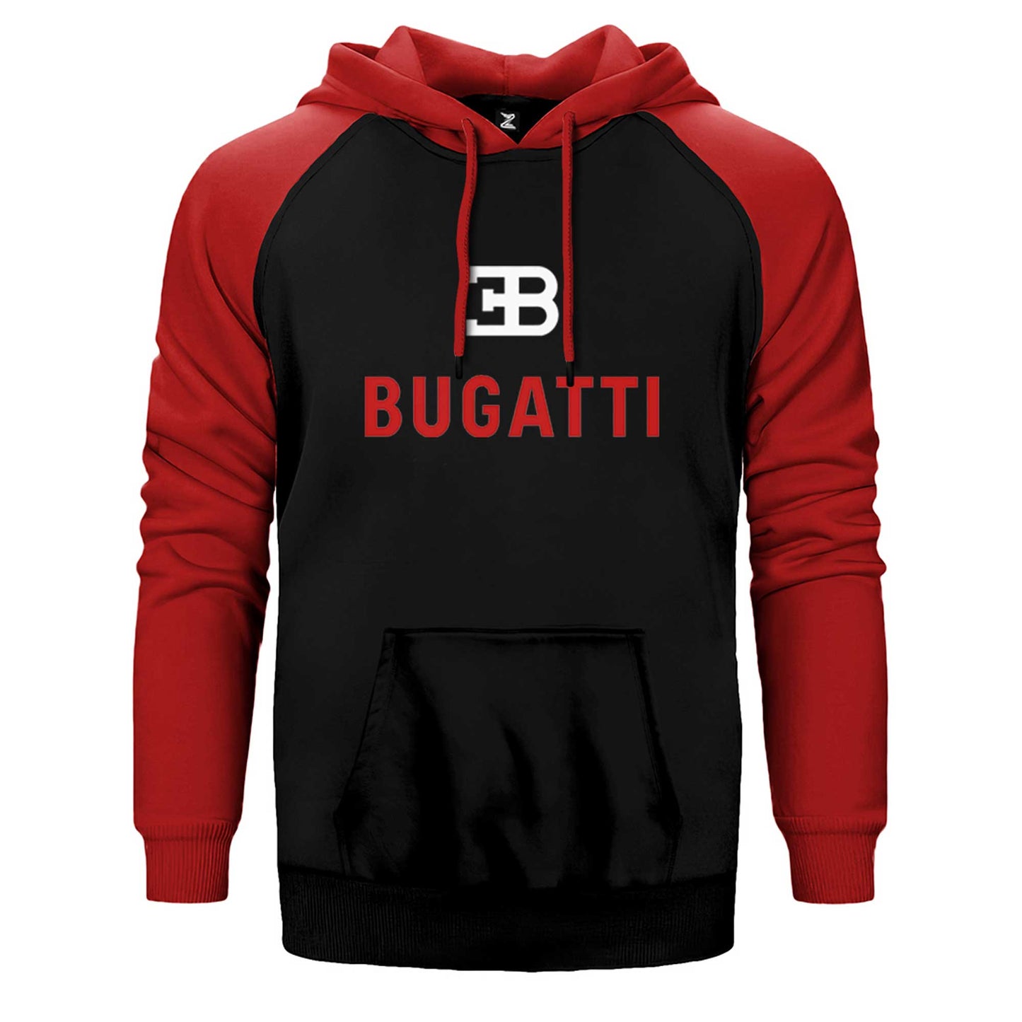 Bugatti Logo Çift Renk Reglan Kol Sweatshirt / Hoodie