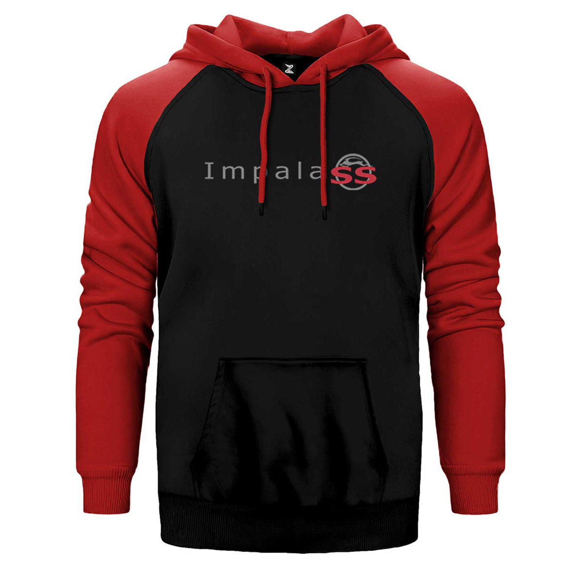 Chevrolet Impala SS Logo Çift Renk Reglan Kol Sweatshirt / Hoodie