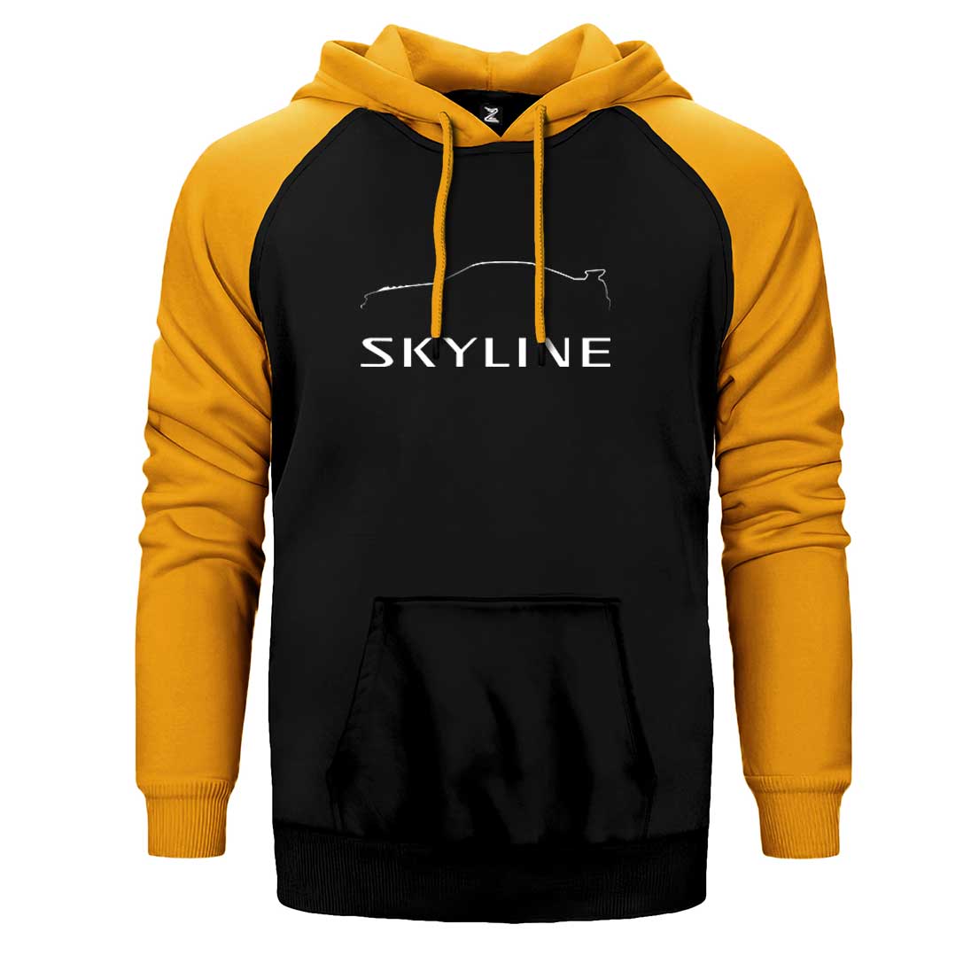 Nissan Skyline Siluet Çift Renk Reglan Kol Sweatshirt / Hoodie