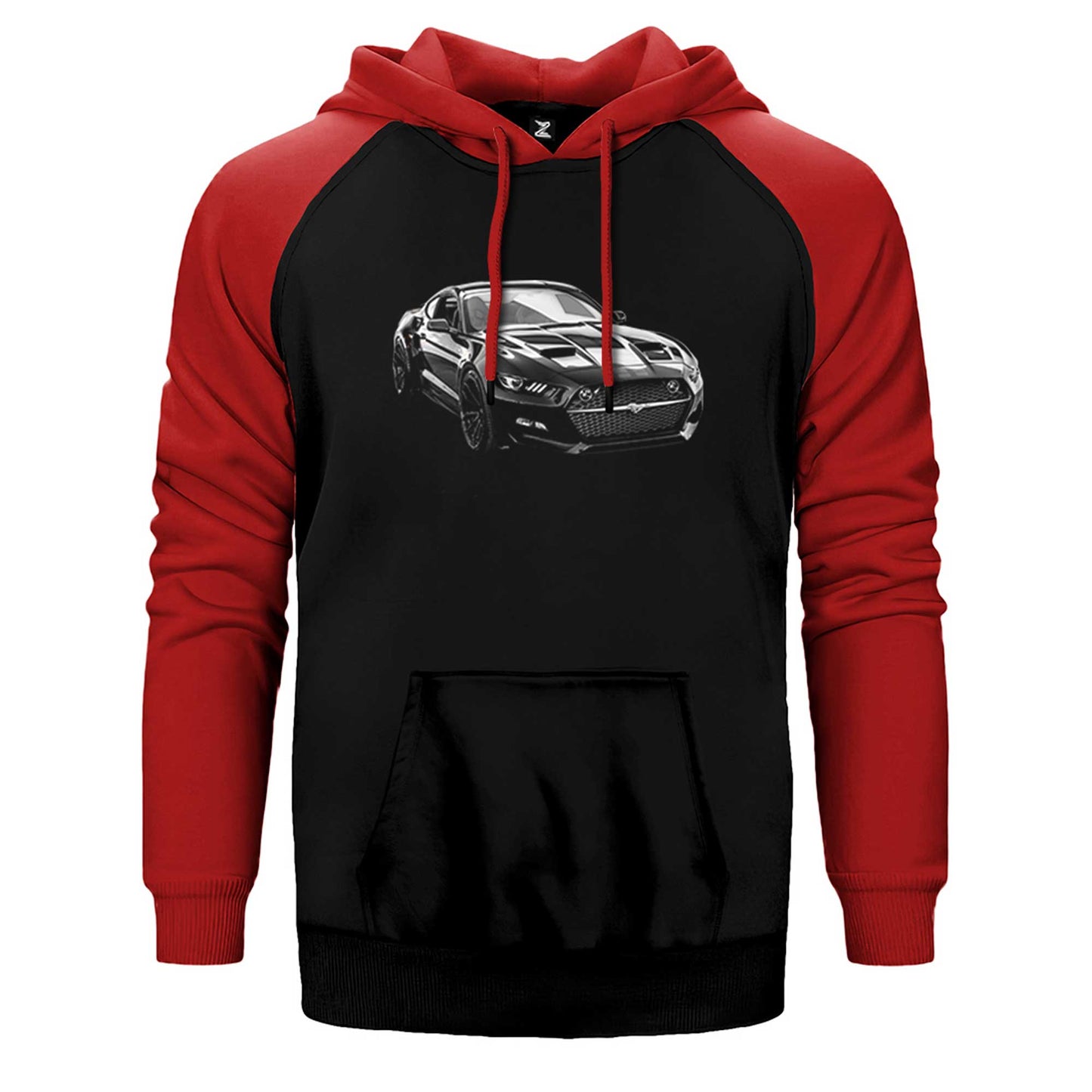 Ford Mustang Galpin Çift Renk Reglan Kol Sweatshirt / Hoodie