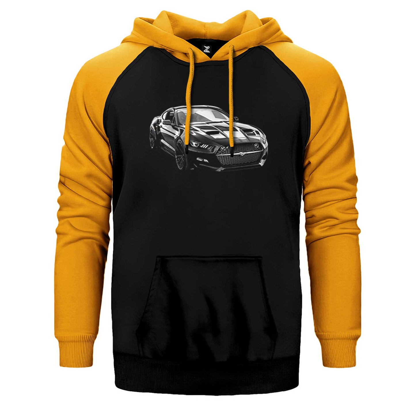 Ford Mustang Galpin Çift Renk Reglan Kol Sweatshirt / Hoodie
