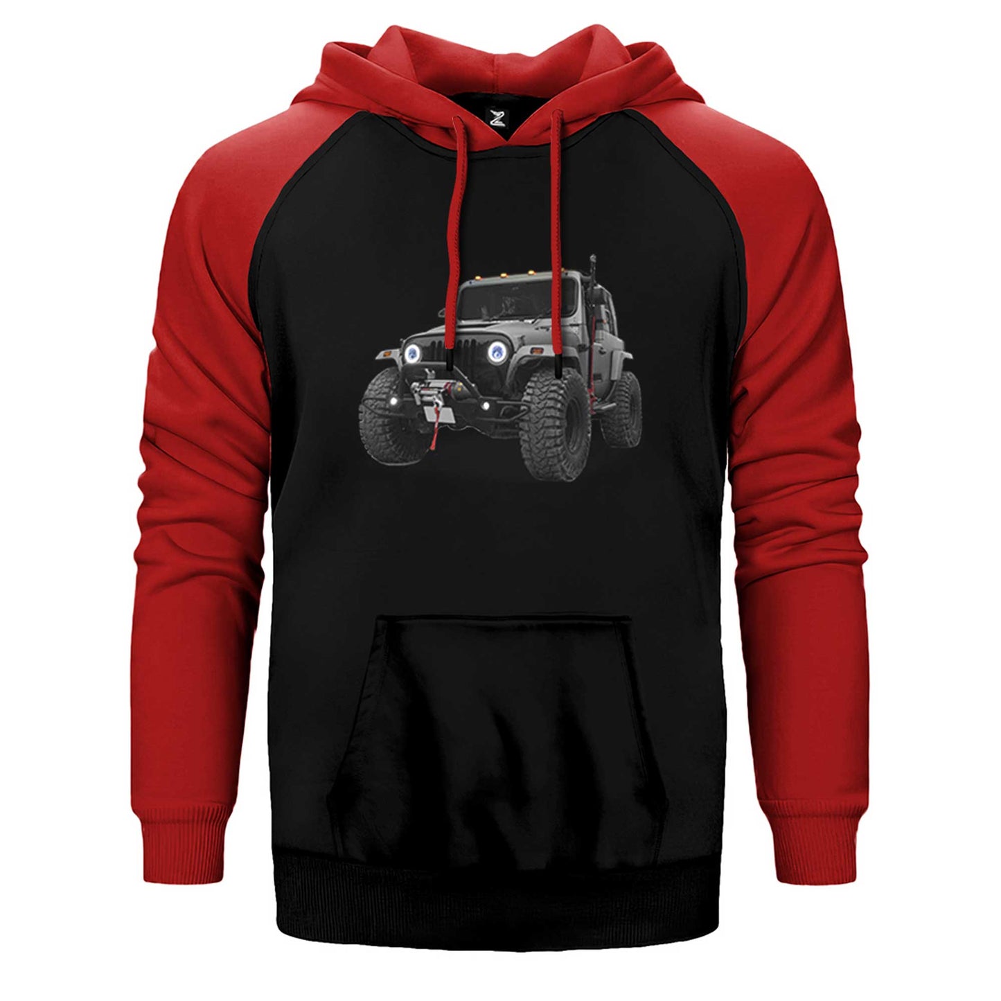 Jeep CJ Mahindra Çift Renk Reglan Kol Sweatshirt / Hoodie