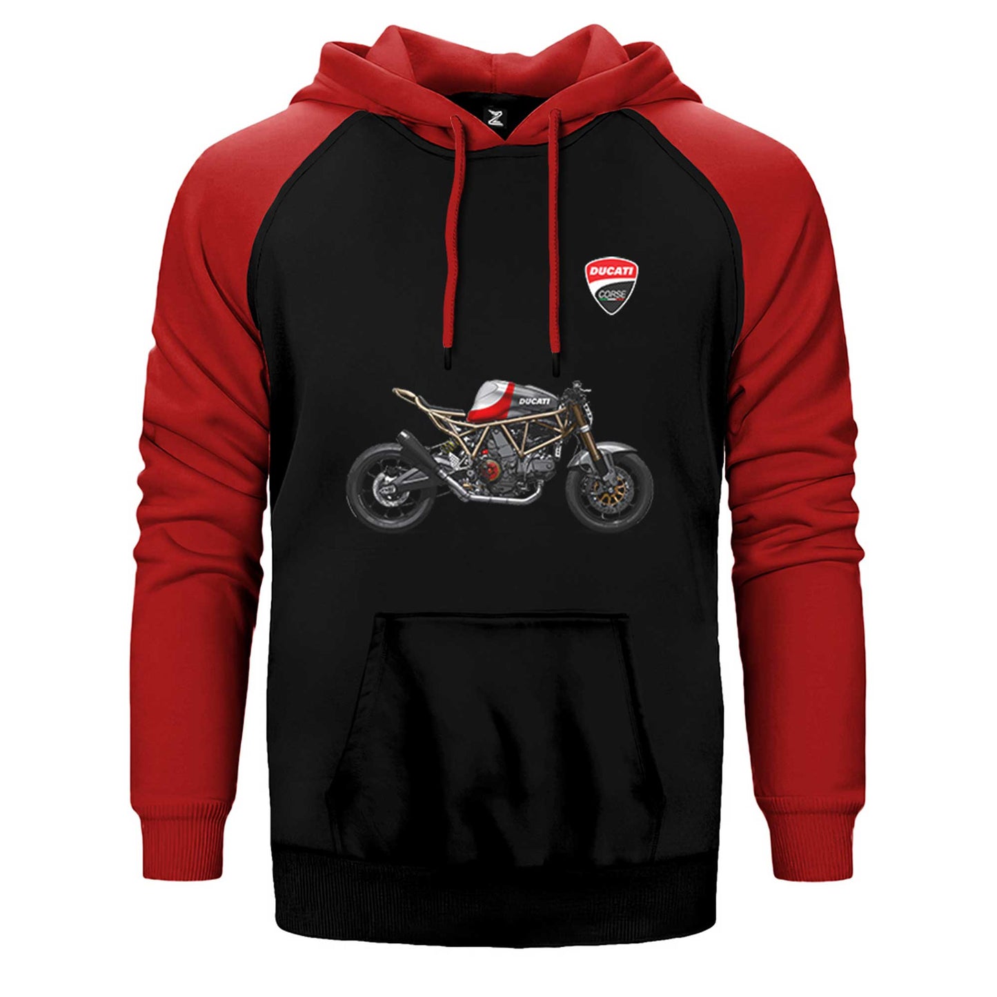 Ducati SuperSport Çift Renk Reglan Kol Sweatshirt / Hoodie