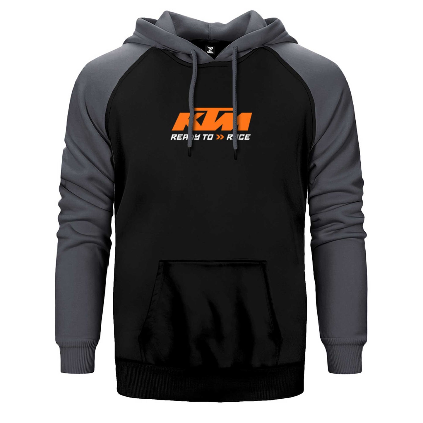 KTM Ready To Race Text Çift Renk Reglan Kol Sweatshirt / Hoodie