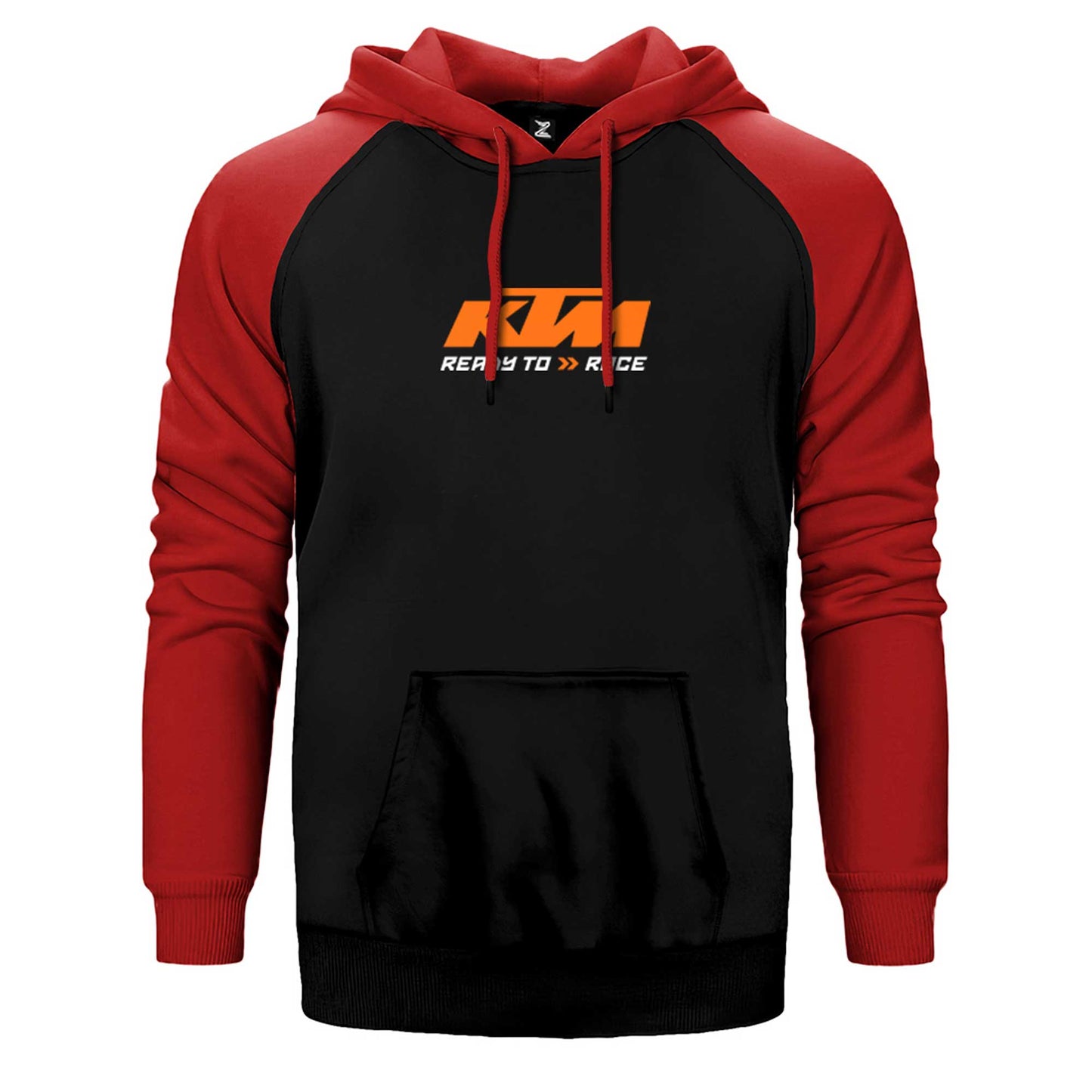 KTM Ready To Race Text Çift Renk Reglan Kol Sweatshirt / Hoodie