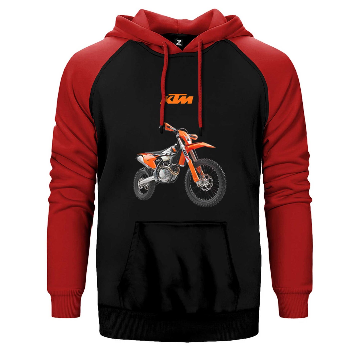 KTM 500 EXC Enduro Motorcycle Çift Renk Reglan Kol Sweatshirt / Hoodie