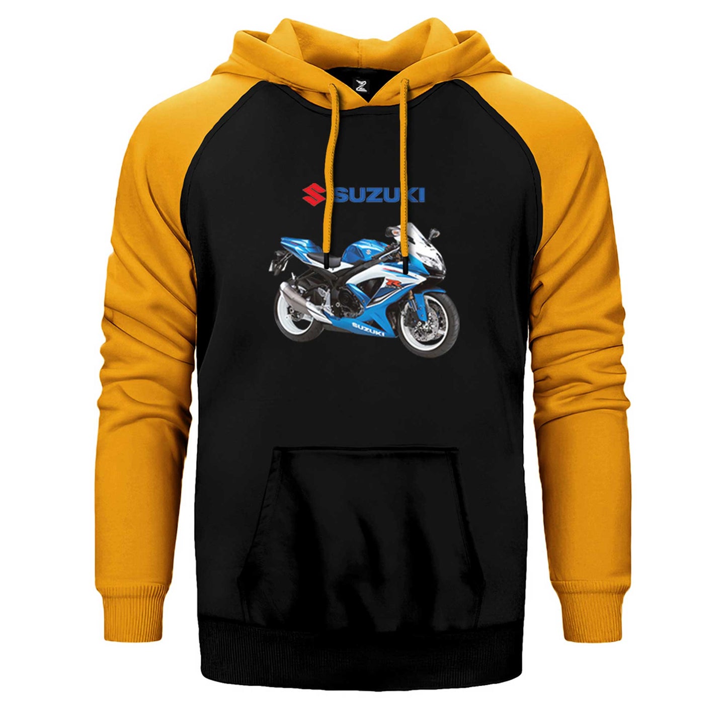 Suzuki GSX R600 Çift Renk Reglan Kol Sweatshirt / Hoodie
