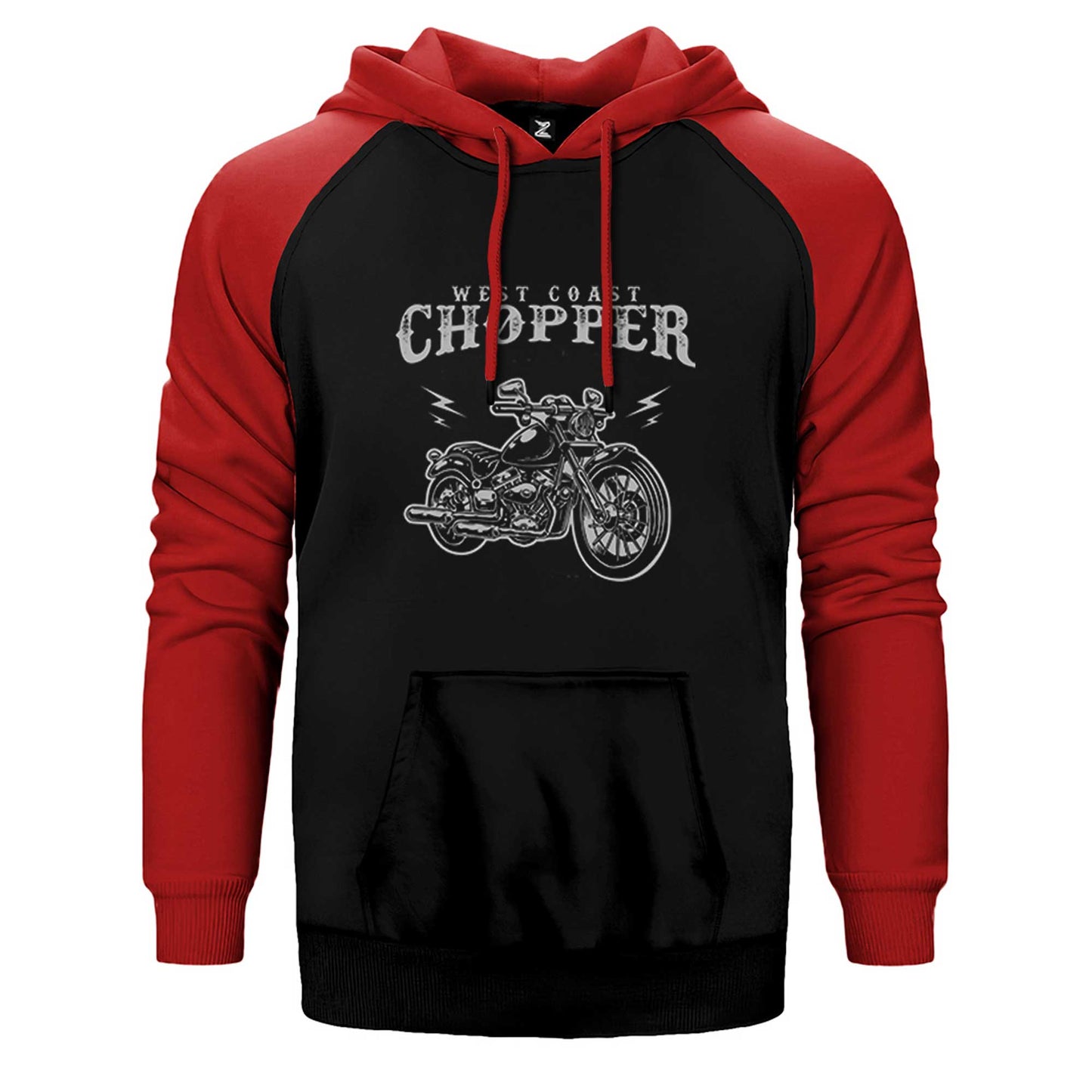 West Coast Choppers Customs Çift Renk Reglan Kol Sweatshirt / Hoodie