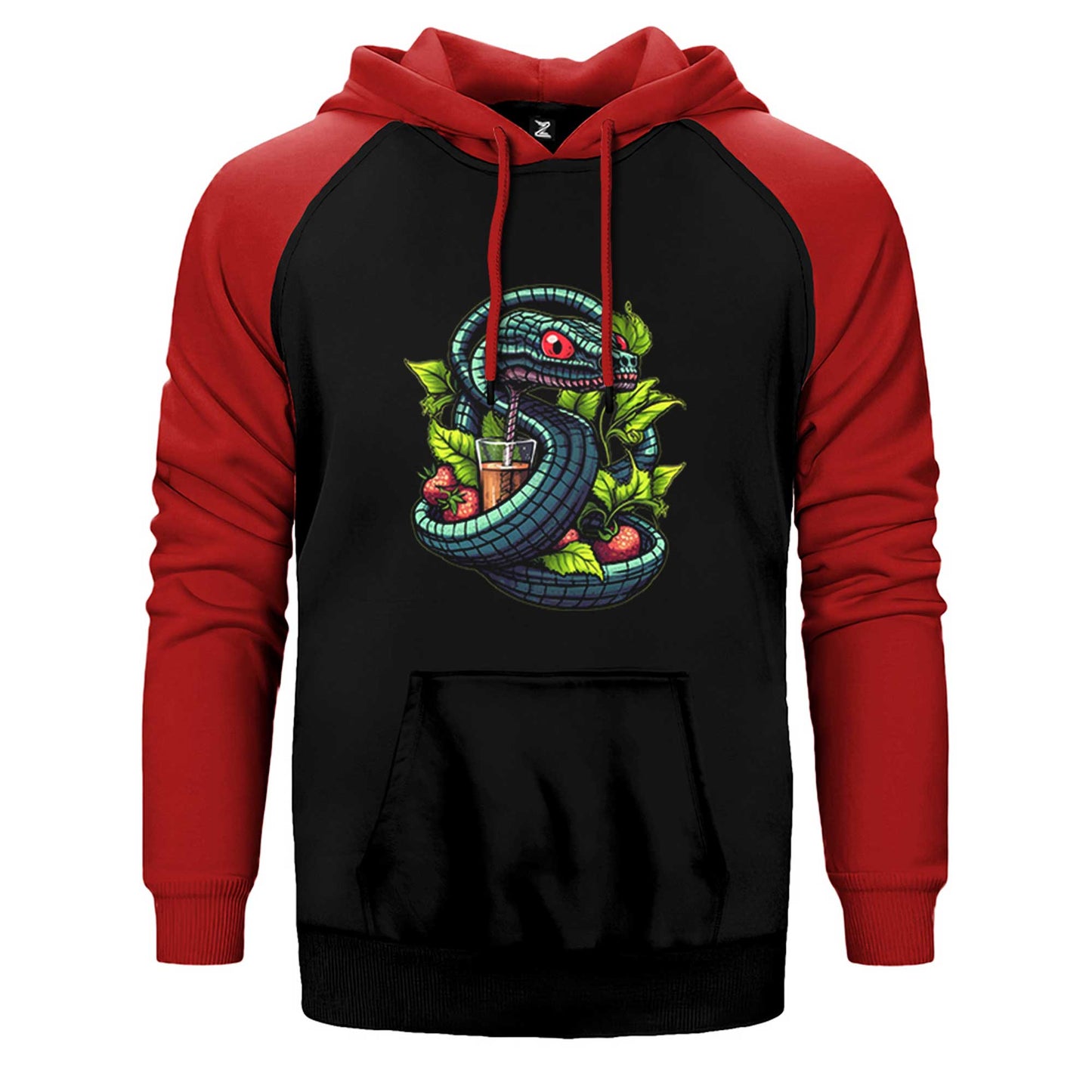 Cocktail and Snake Çift Renk Reglan Kol Sweatshirt / Hoodie