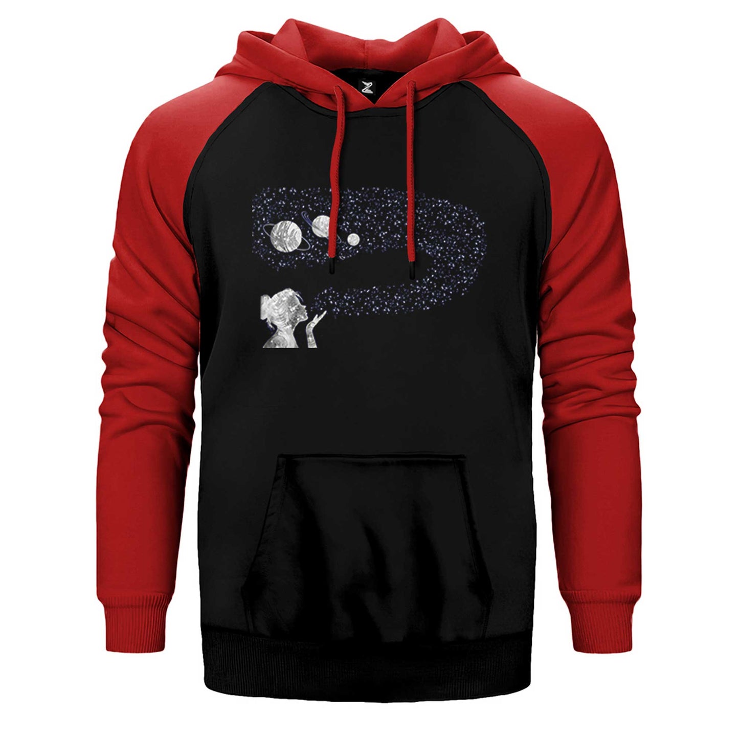 Galaksi Woman Çift Renk Reglan Kol Sweatshirt / Hoodie