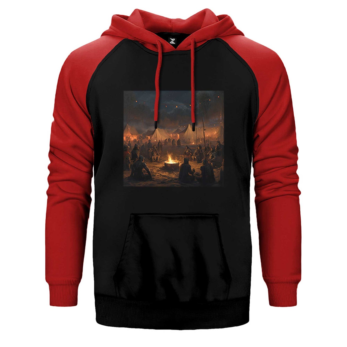 Military Camp Banquet After Victory Çift Renk Reglan Kol Sweatshirt / Hoodie