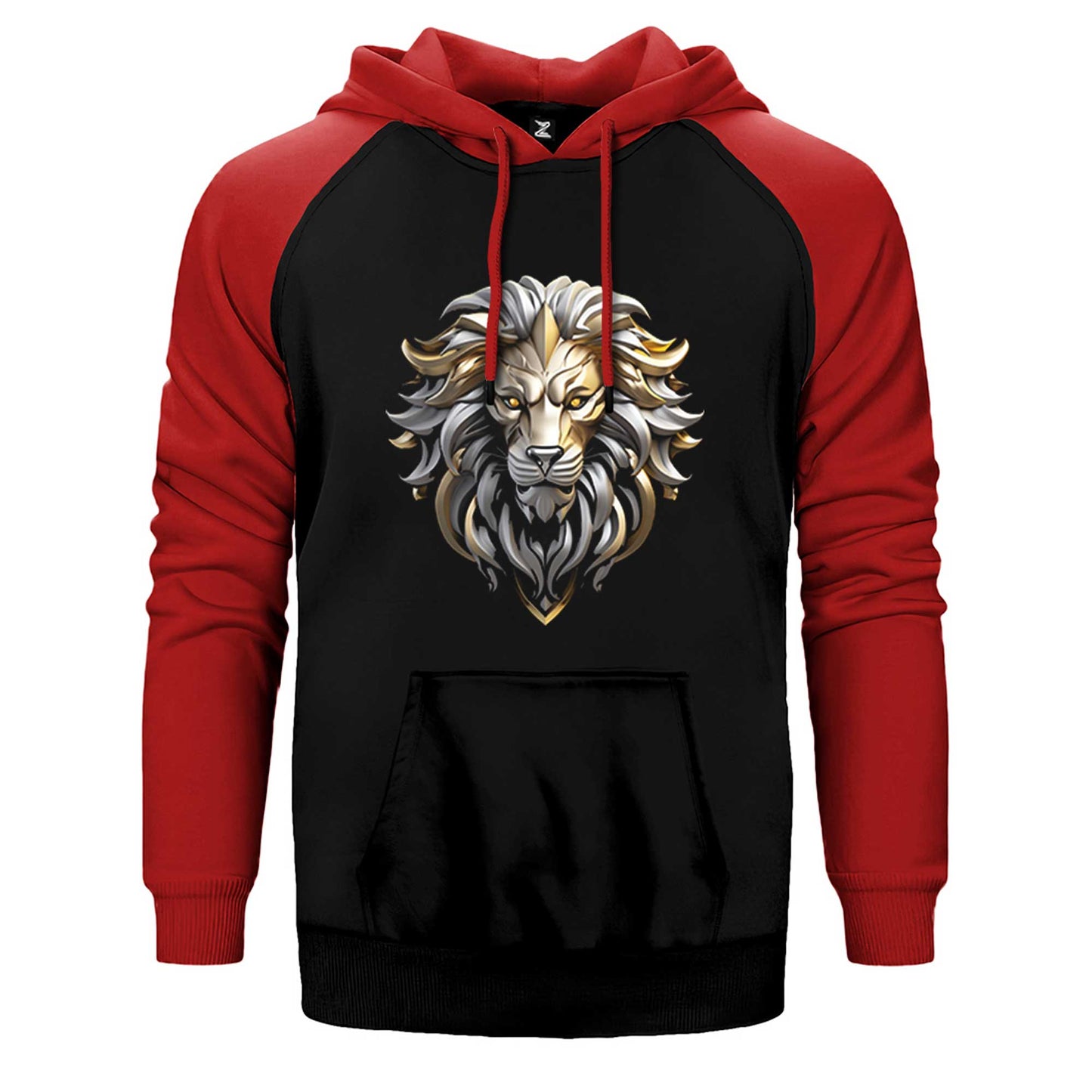 Silver and Gold Lion Çift Renk Reglan Kol Sweatshirt / Hoodie
