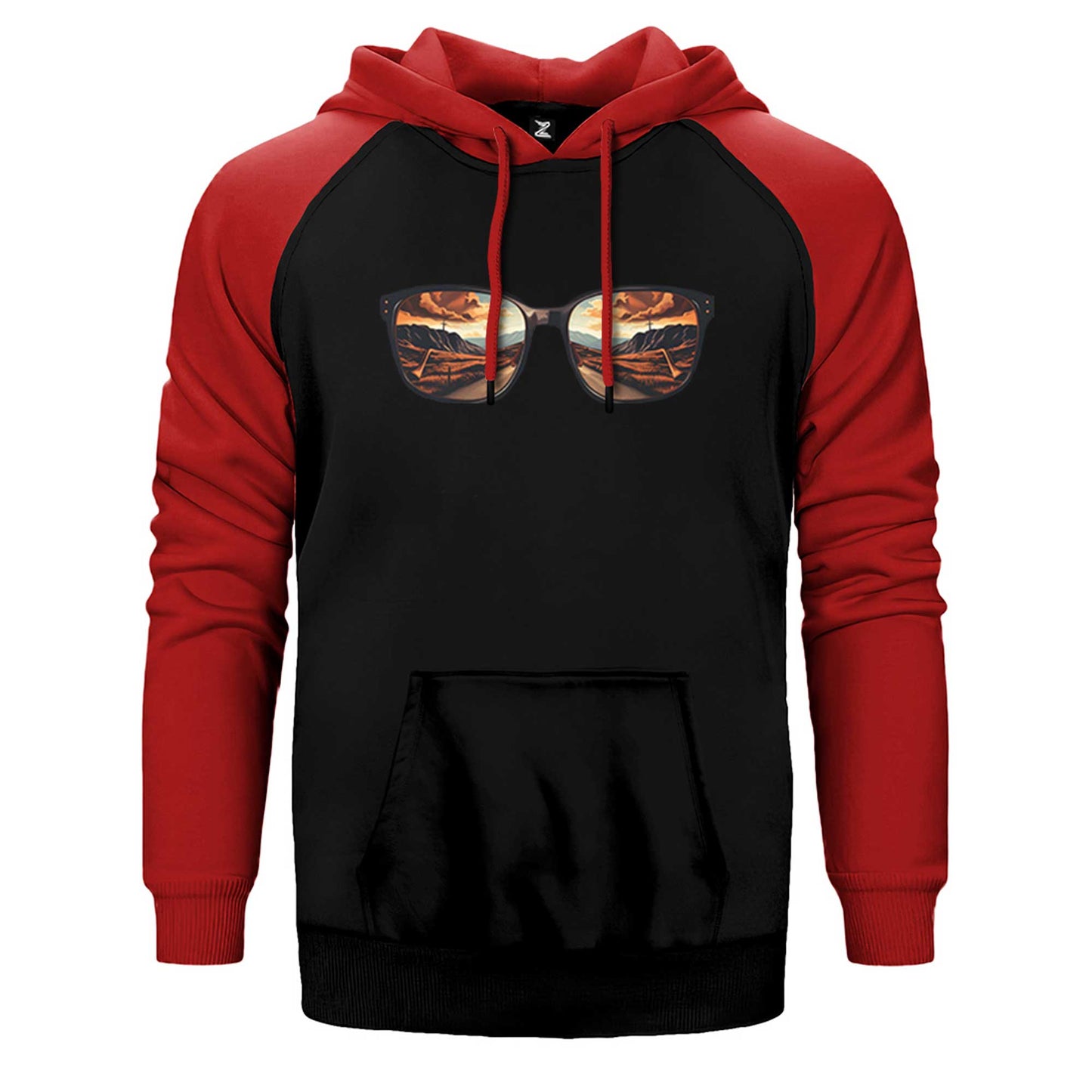 Highway Reflection Çift Renk Reglan Kol Sweatshirt / Hoodie