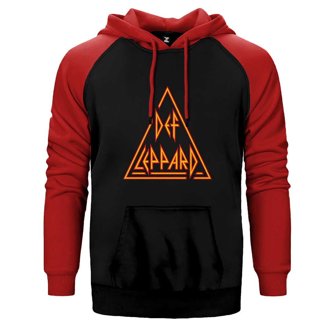 Def Leppard Logo 2 Çift Renk Reglan Kol Sweatshirt / Hoodie