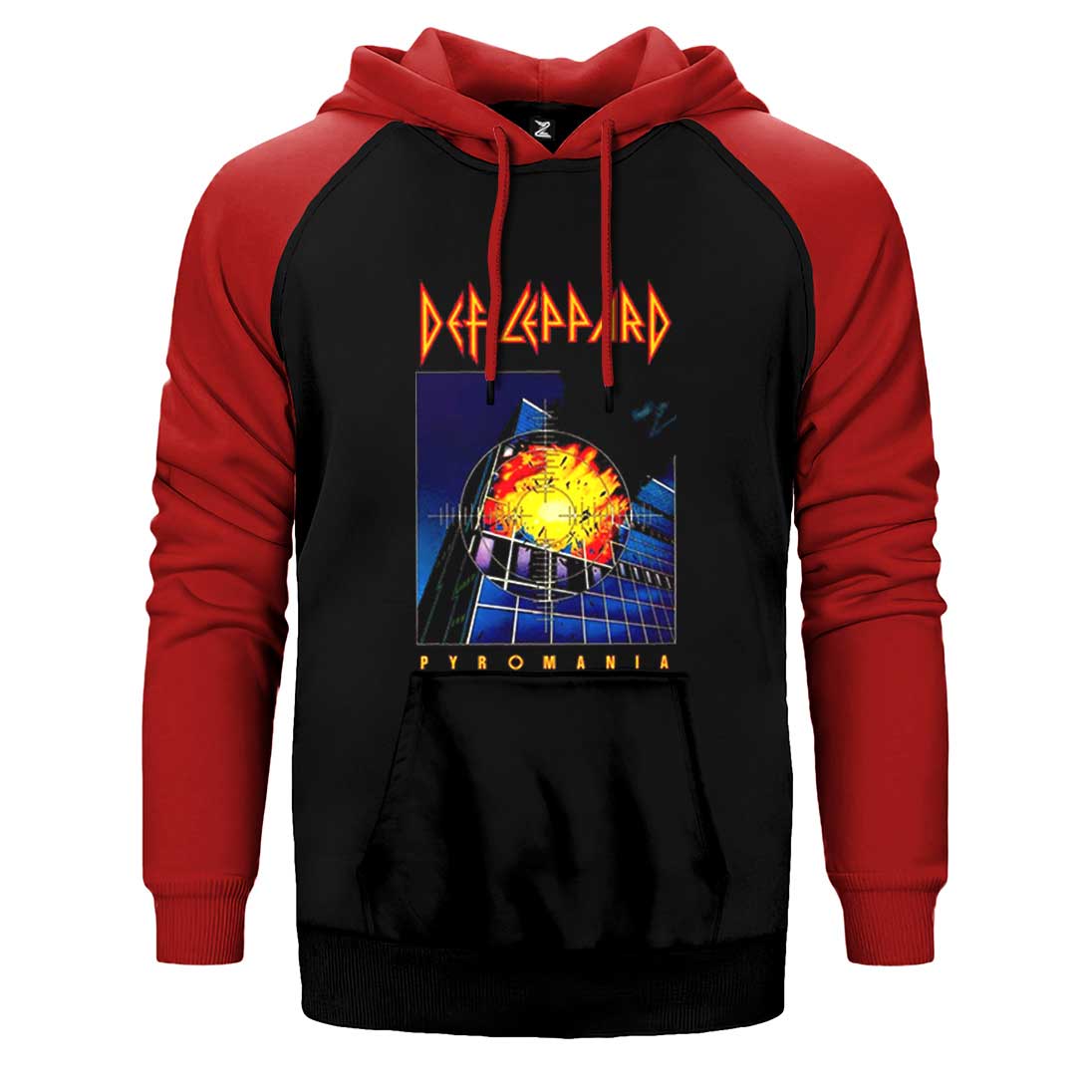Def Leppard Pyromania Çift Renk Reglan Kol Sweatshirt / Hoodie