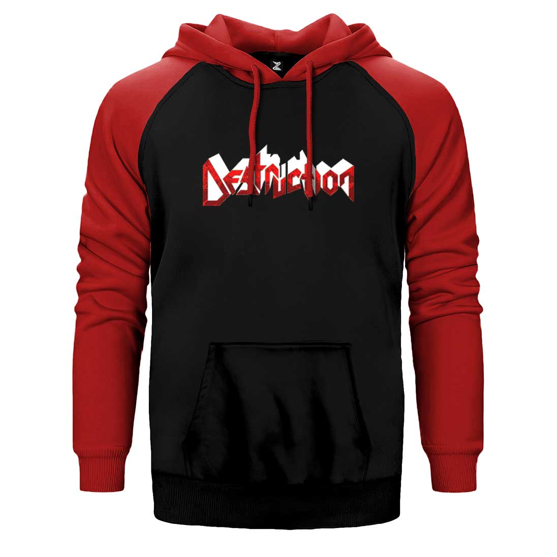 Destruction Logo Çift Renk Reglan Kol Sweatshirt / Hoodie