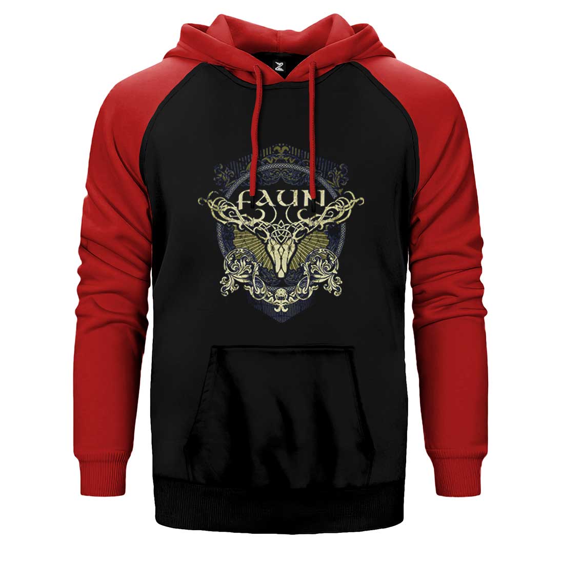 Faun Hirsch Çift Renk Reglan Kol Sweatshirt / Hoodie