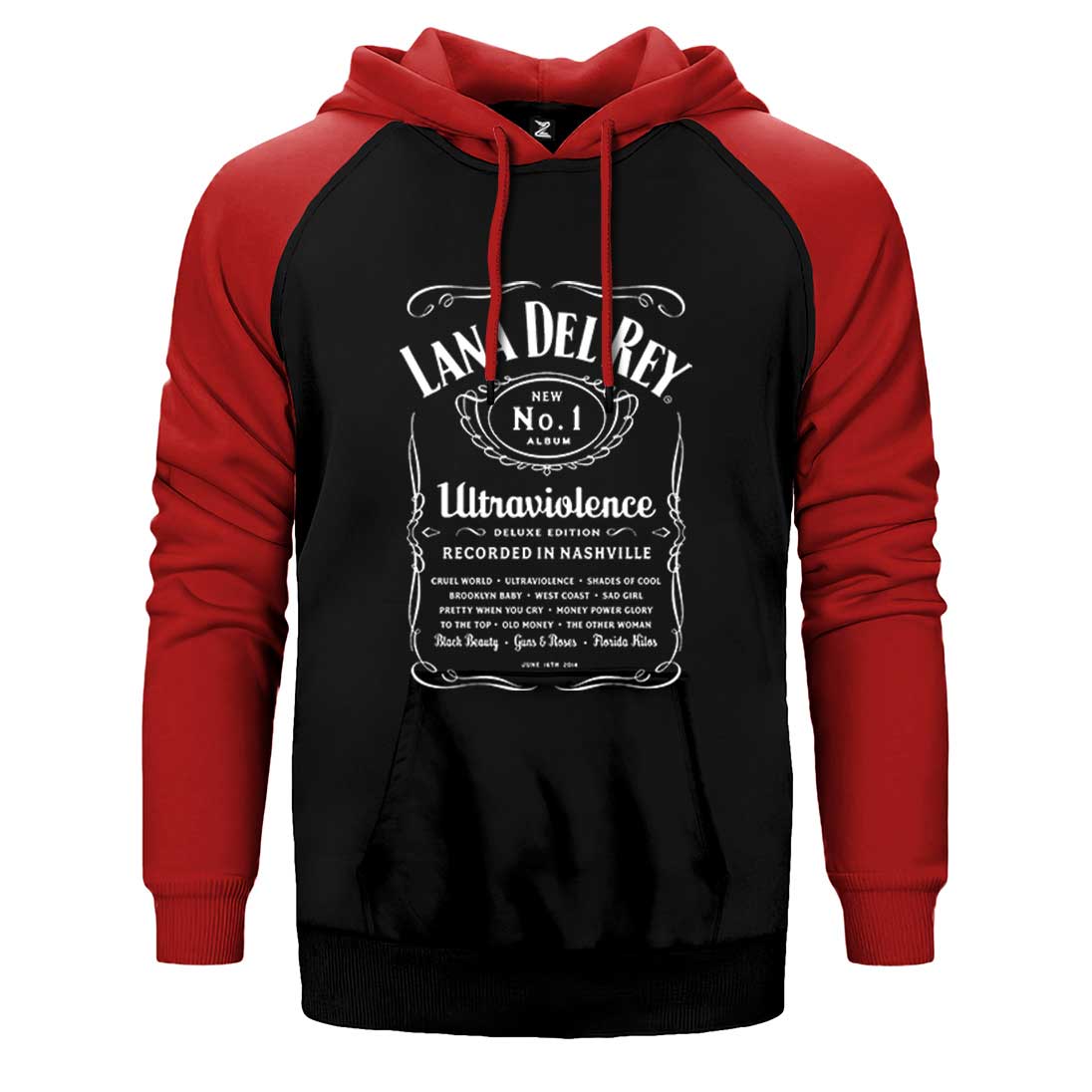 Lana Del Rey Ultraviolence Çift Renk Reglan Kol Sweatshirt / Hoodie