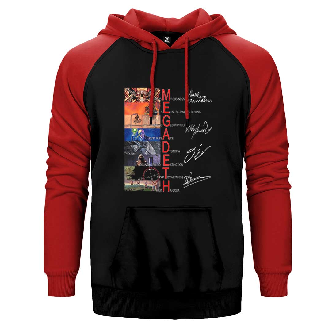 Megadeth Albums Cover Çift Renk Reglan Kol Sweatshirt / Hoodie